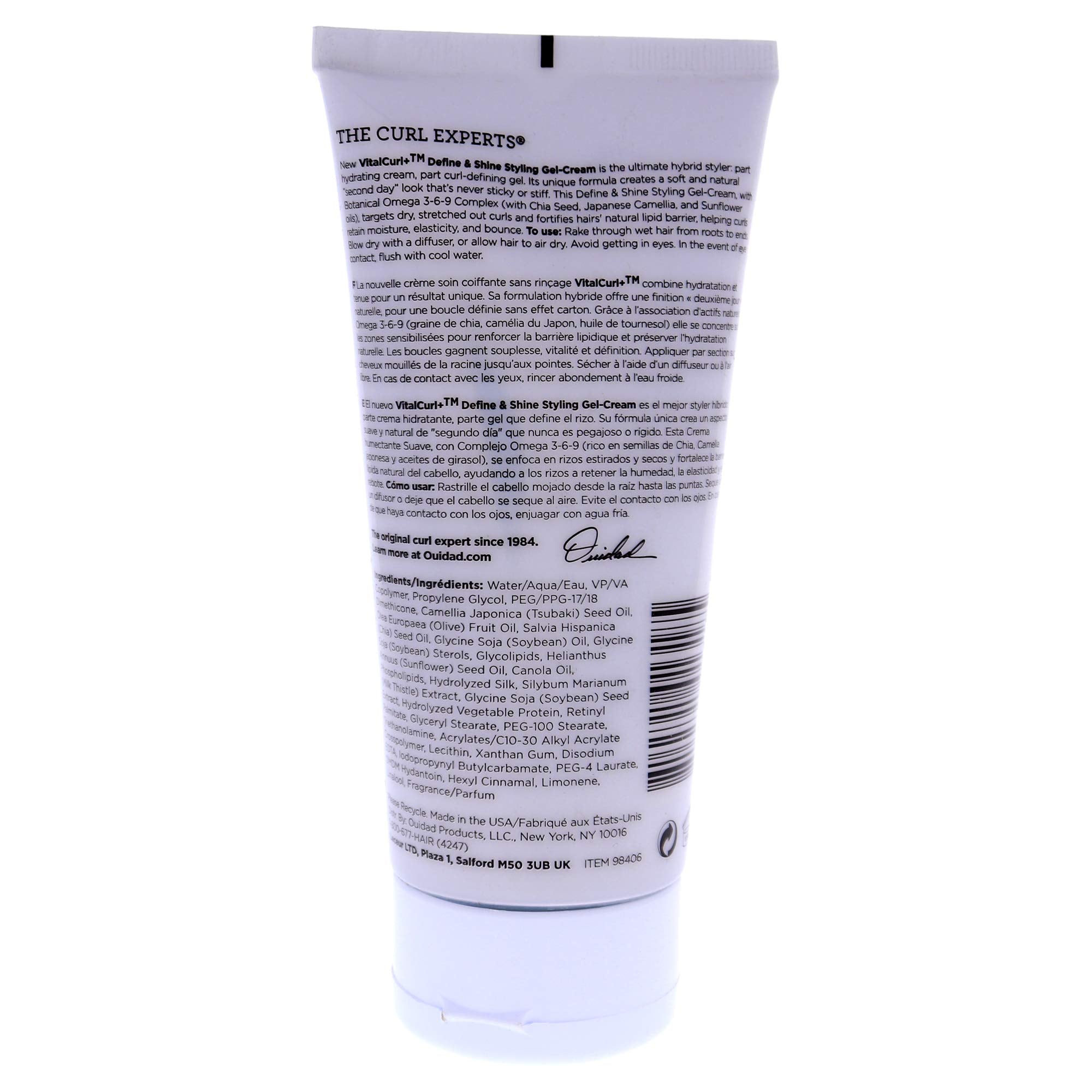 Ouidad By Ouidad Vitalcurl Plus Define & Shine Styling Gel-Cream 6 Oz(D0102Hx083G.)