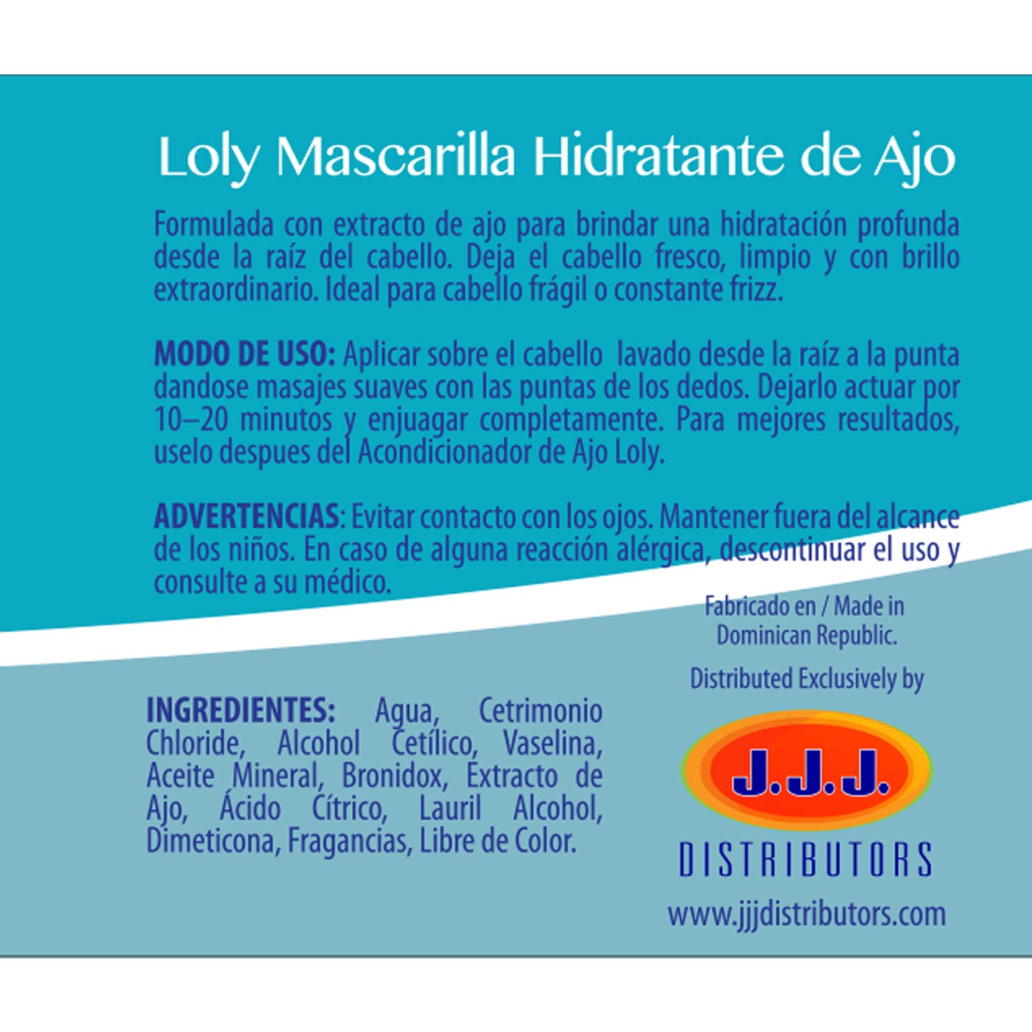 Loly Garlic Mask Treatment With Garlic 16 oz