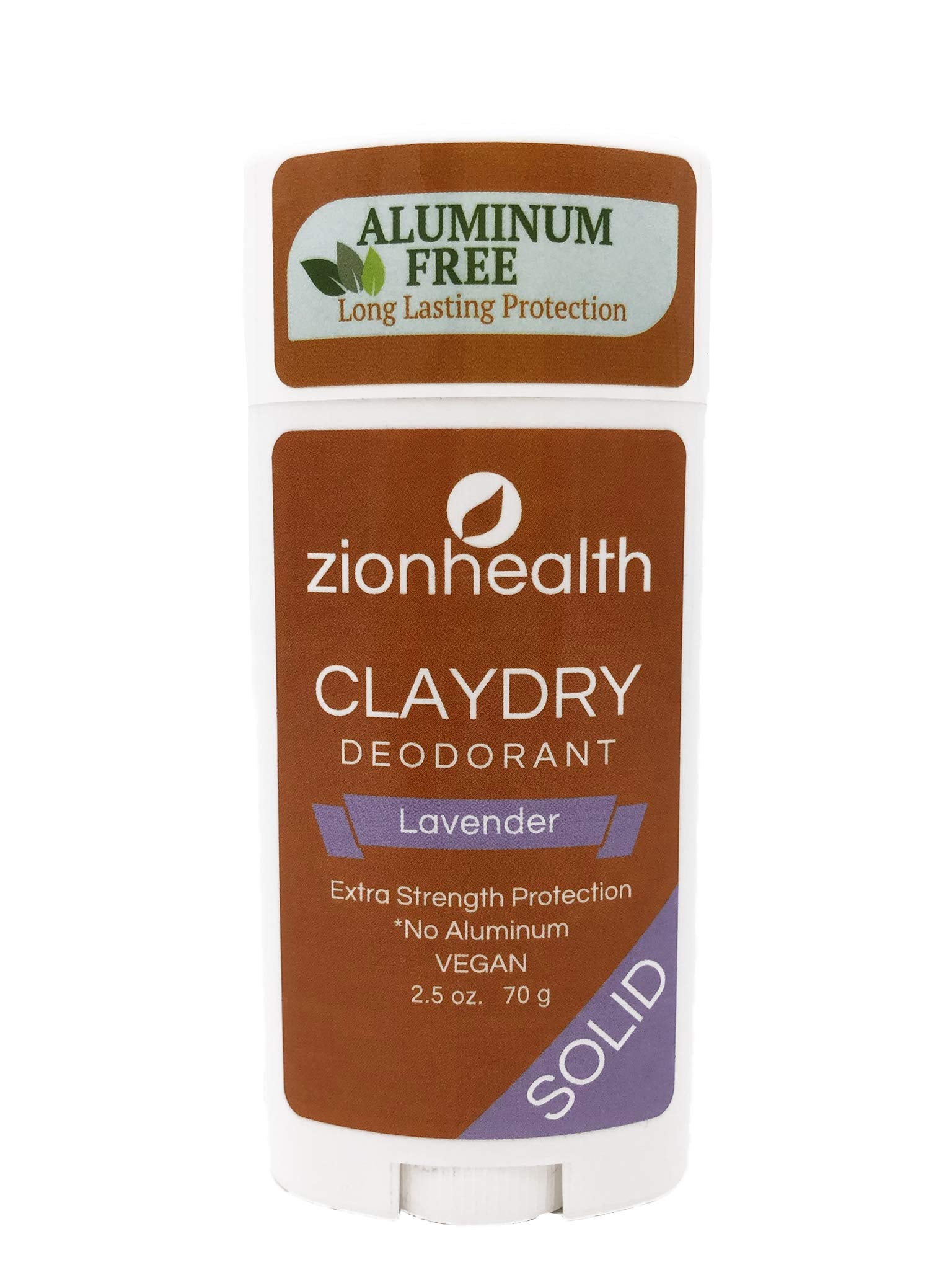 Zion Health Adama Minerals Clay Deodorant, Lavender, 2.5 Ounce