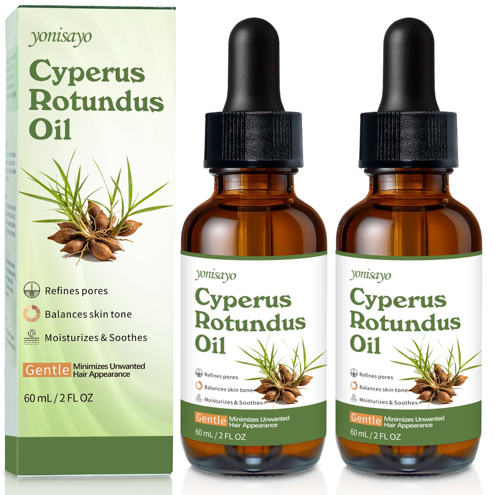2 Packs Cyperus Rotundus Oil, After Shave Oil Body Oil for Face & Body