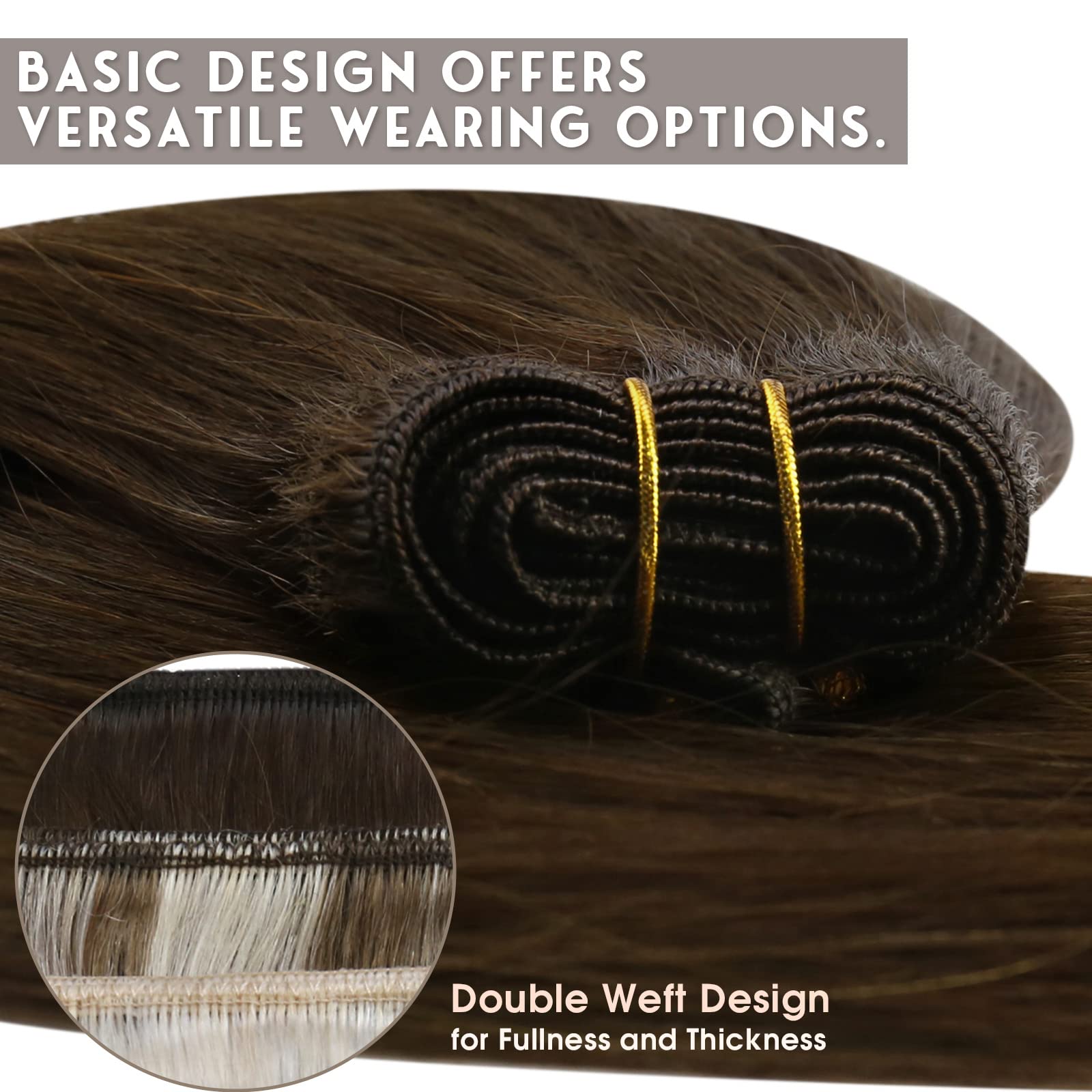Sunny 22Inch Human Hair Extensions Sew In Long Weft Human Hair Extensions Sew In Brown Hair Extensions Chocolate Brown Hair Weft