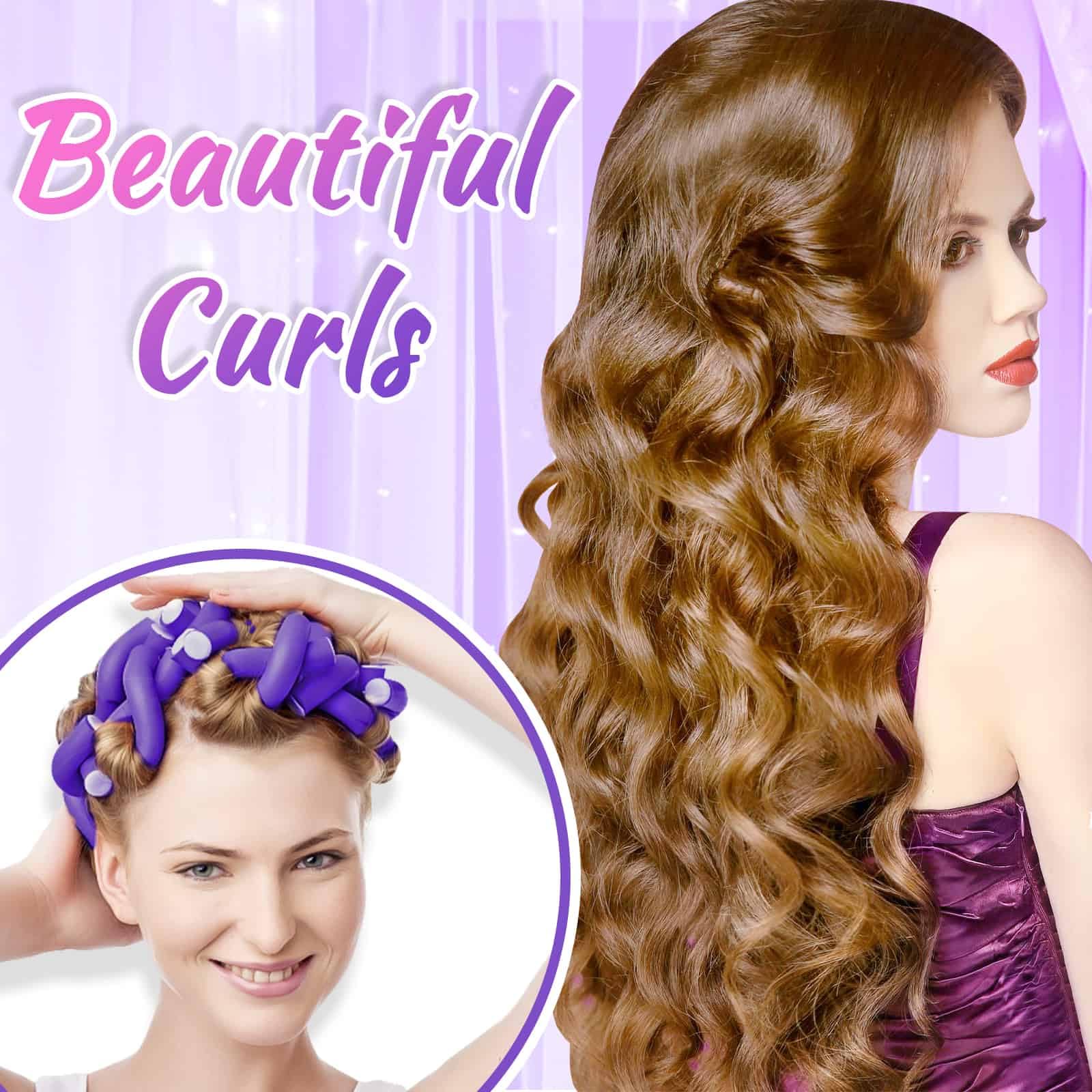 30Pcs 9.45''X0.47'' Flexible Hair Rollers Foam Curlers Flexible Curling Rods Heatless Curlers Hair Rods For Short, Medium And Lo