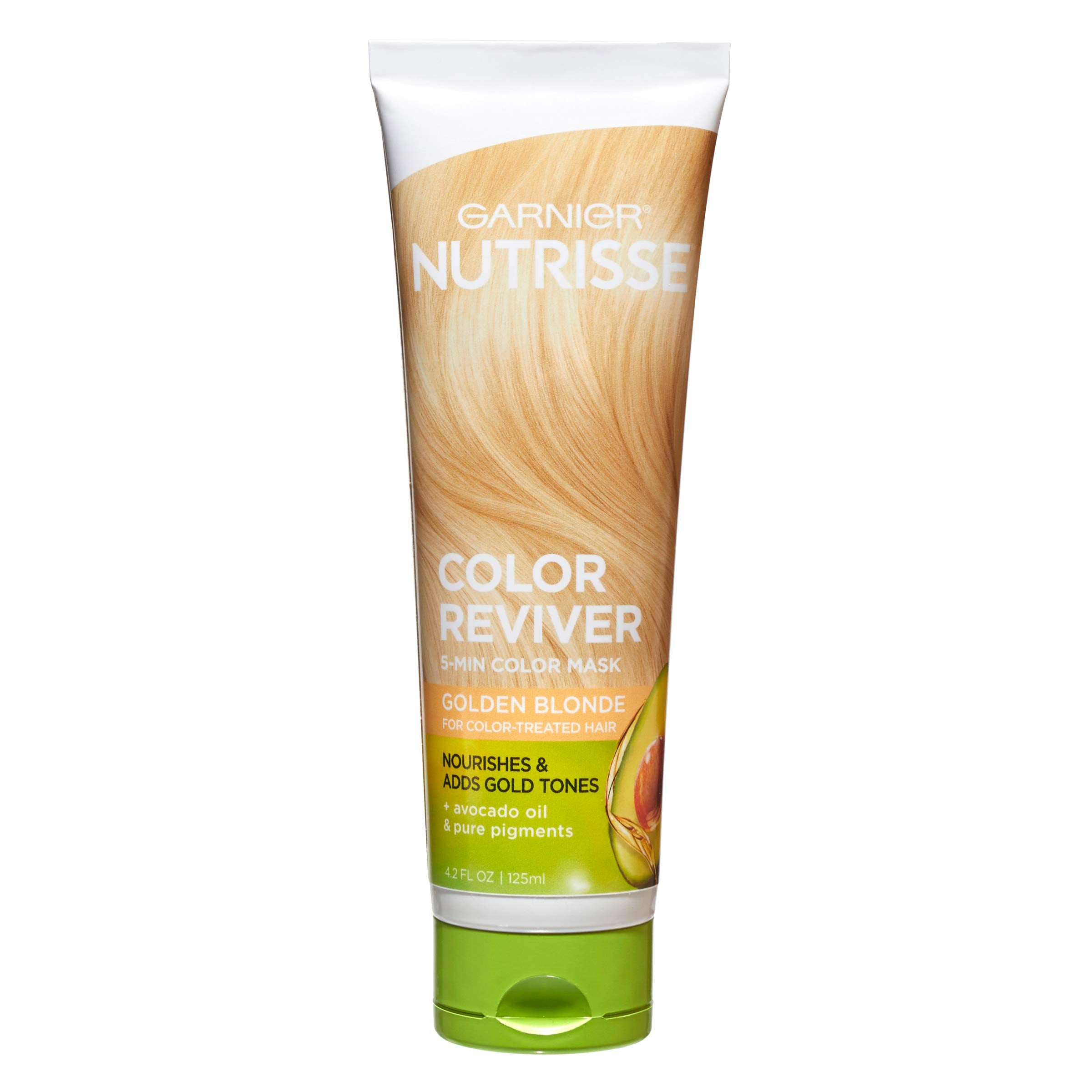 Garnier Nutrisse 5 Minute Nourishing Color Hair Mask with Triple Oils Delivers Day 1 Color Results, for Color Treated Hair, Gold