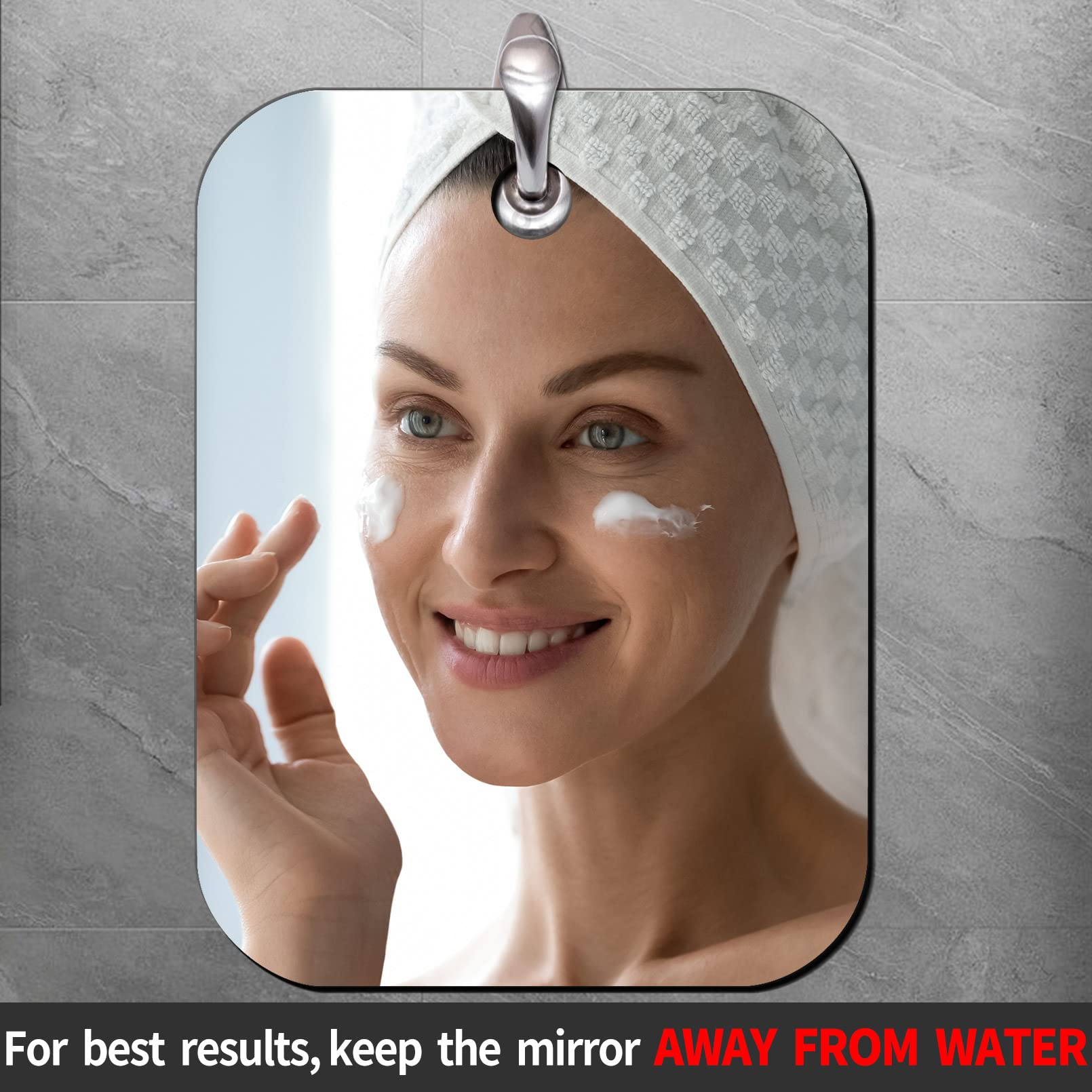 Shaving Mirror, Unbreakable Shower Mirrors, (Medium,2Pack(6 Inches X8 Inches ) Bathroom Handheld Mirror For Men And Women Portab