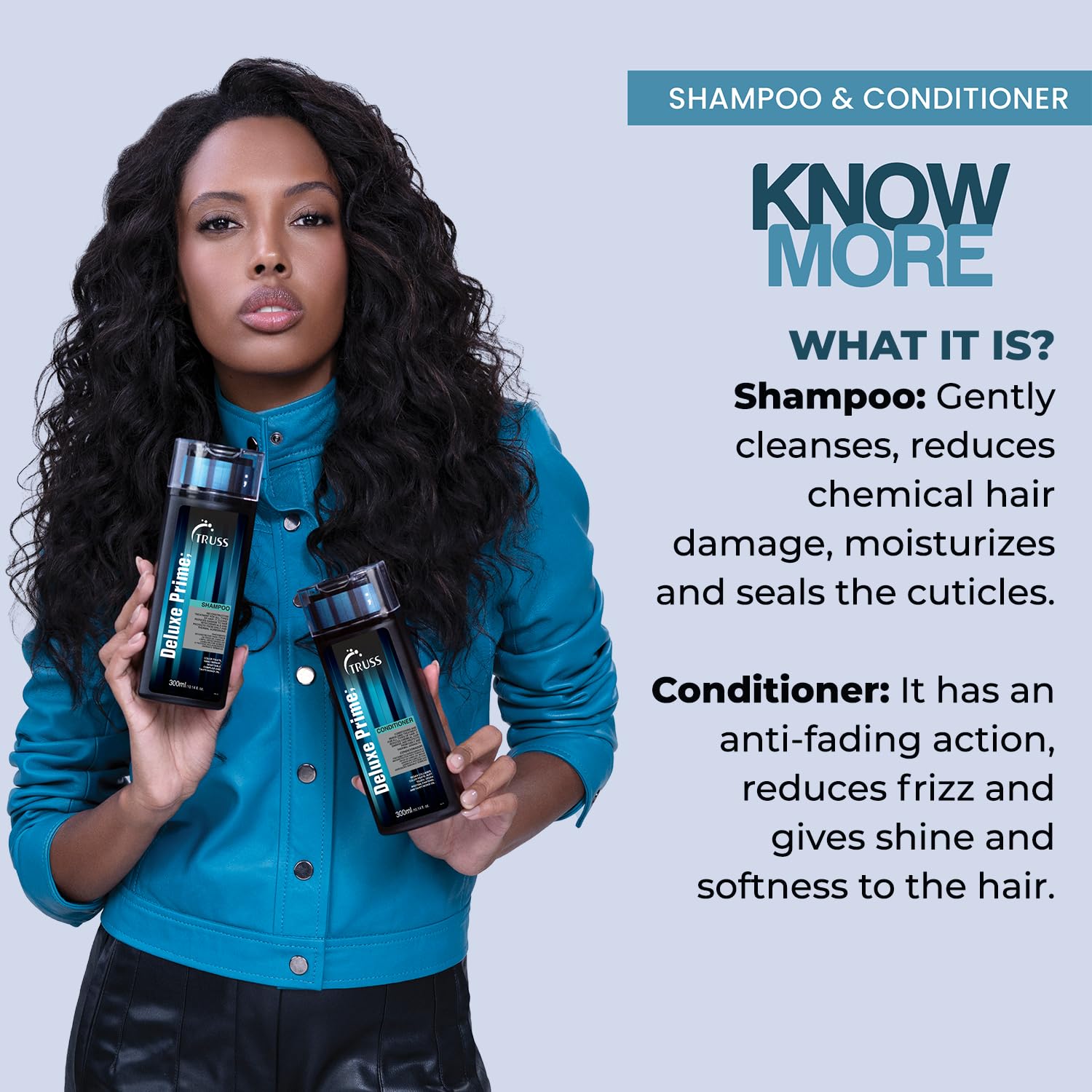 TRUSS Deluxe Prime Conditioner - Deep Conditioning Treatment, Hair Repair & Hair Softener with an Anti Fading Action - Seal Cuti