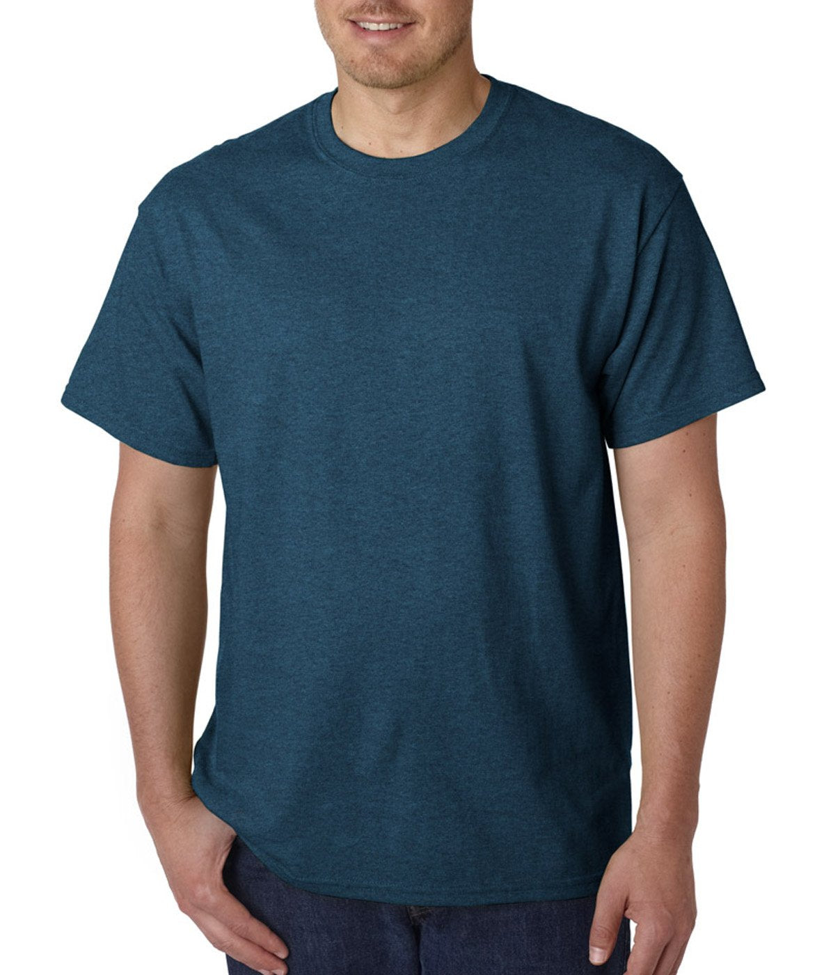 Heavy Cotton 100% Cotton Tshirt (G500) Midnight Navy, S (Pack Of 5)