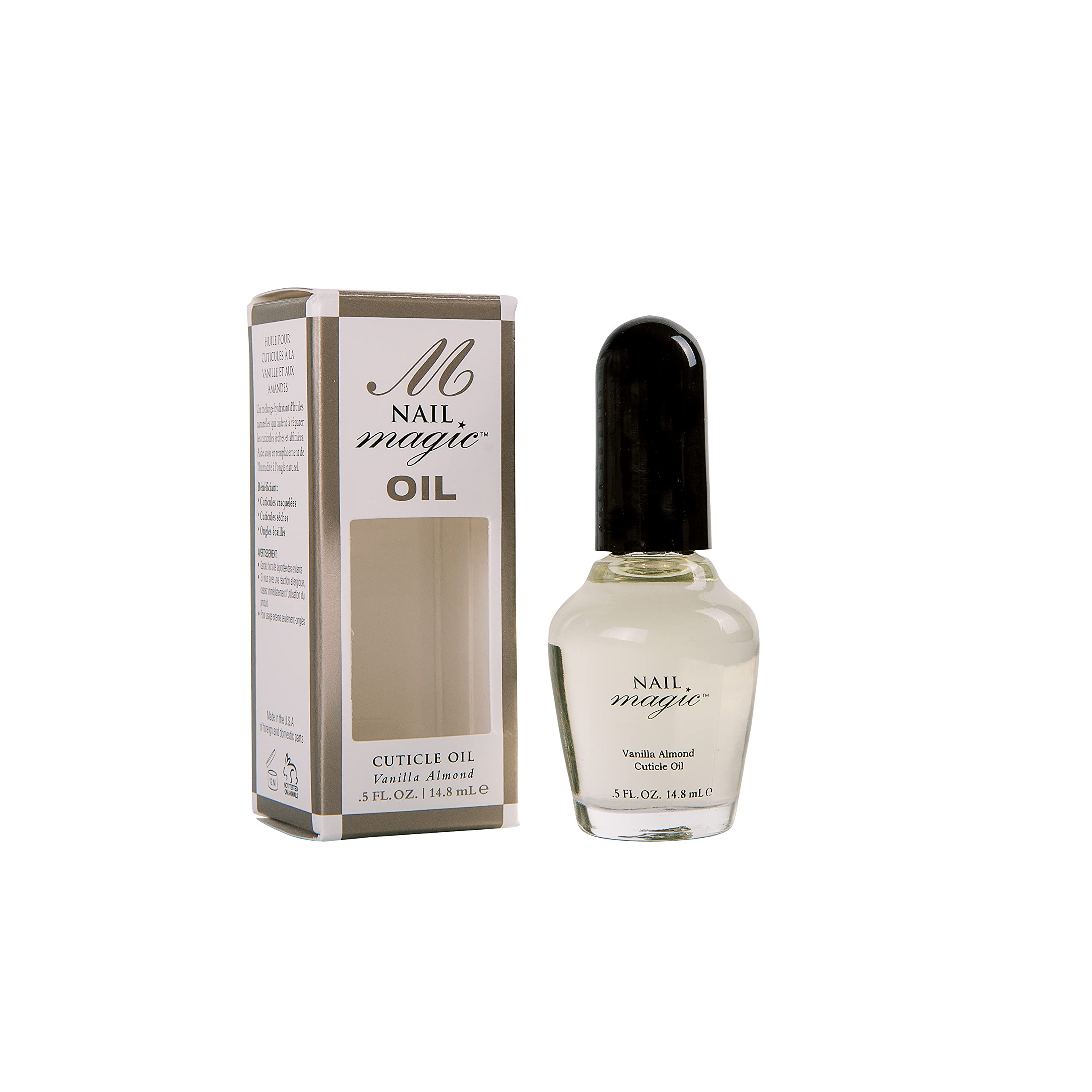 Nail Magic Hand & Cuticle Oil - Vanilla Almond Cuticle Oil - Natural Cuticle Oil, Nail health, Stronger Nails - 0.5 Fluid Ounce
