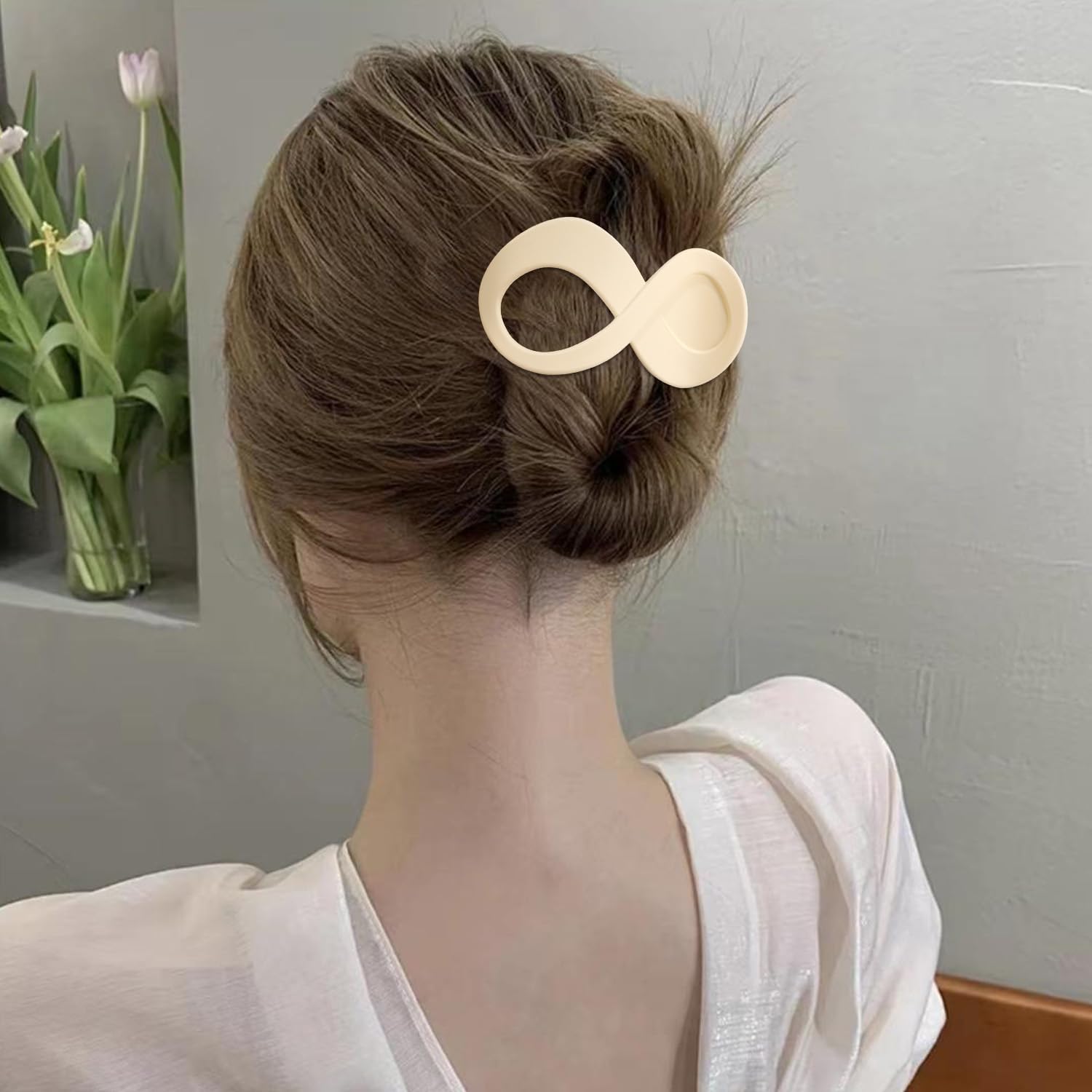 Atoden Flat Hair Clips For Thin Hair French Concord Hair Clips 3.4'' Lay Down Flat Hair Claw Clips For Medium Thick Hair 4Pcs Ma
