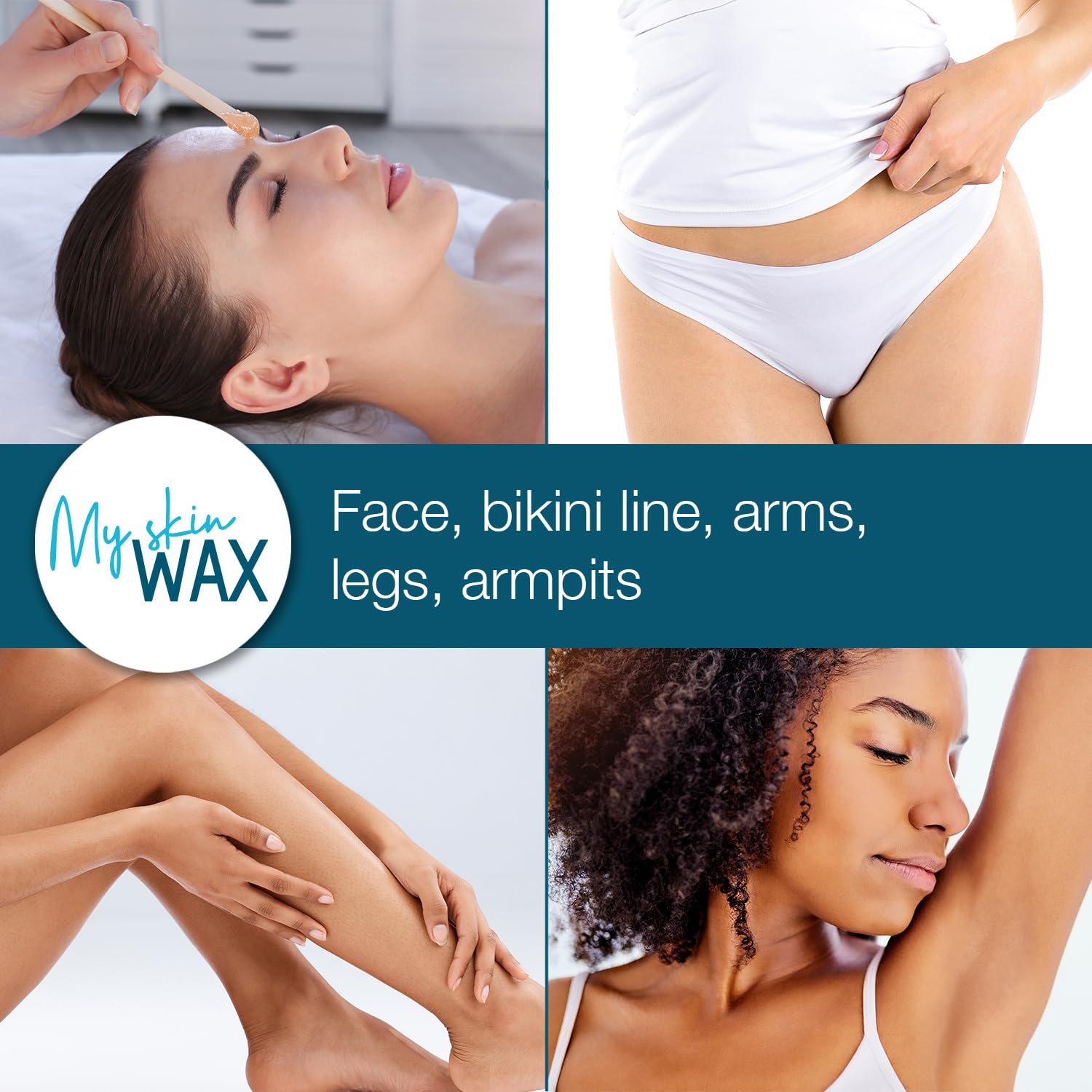 My Skin WAX - Hard Wax Beads, 14 oz (0.88 lb), Hypoallergenic, Waxing Bead for Sensitive Skin, Painless, Stripless Hair Removal