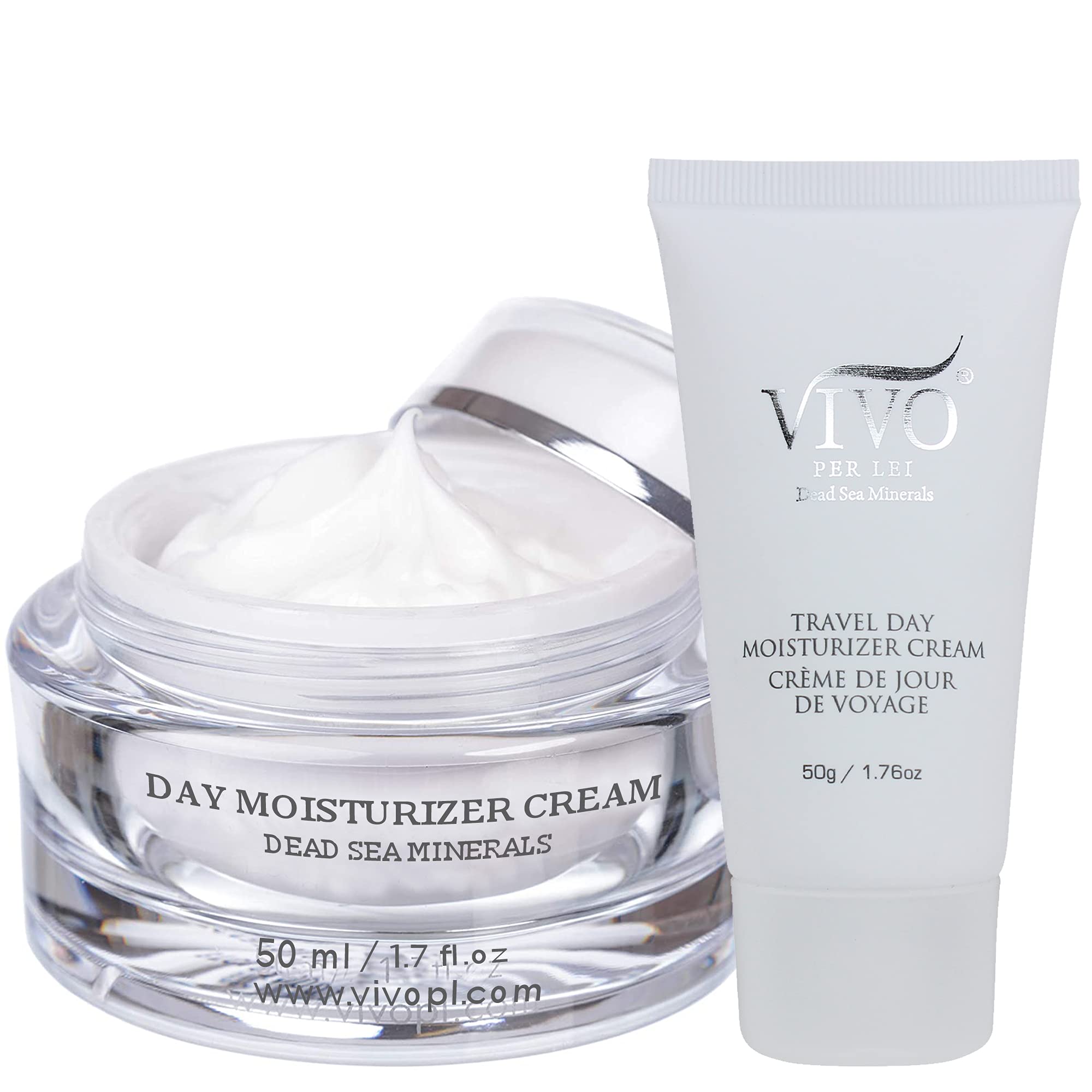 Vivo Per Lei Day Cream - Dead Sea Face Cream For Dull, Dry Skin - Moisturizing Day Cream With Shea Butter - Non Greasy Day Moist