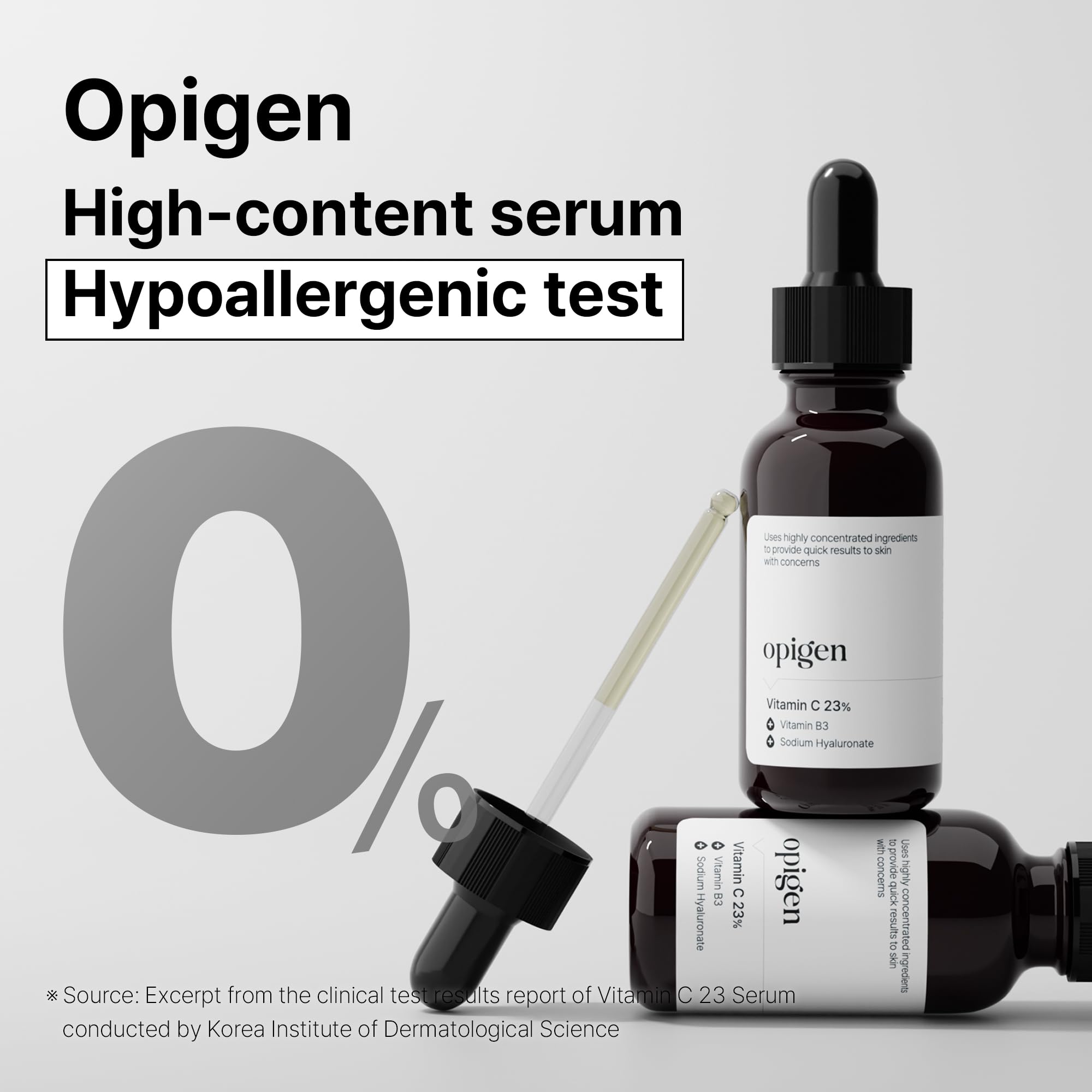 Opigen Vitamin C 23% Serum with Vitamin B3 & Hyaluronic Acid, Hydrating Facial Serum for Fine Lines, Uneven Skin Tone & Dull Ski