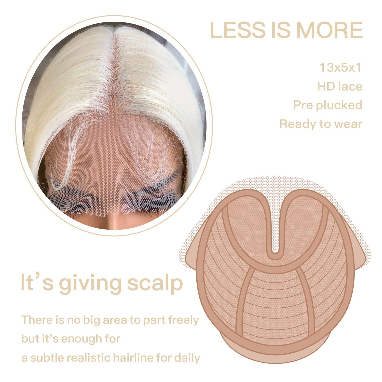 Brownbomb Blonde Lace Front Wig Pre Plucked, Synthetic Lace Front Wig Pre Plucked Ready To Wear, Glueless 13X5X1 Hd Lace Front W