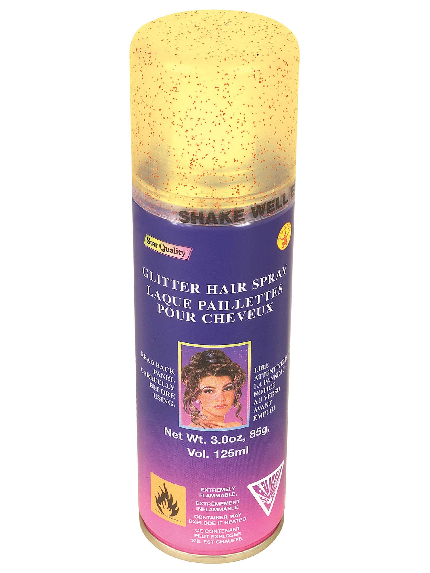 Rubies Costume 18023 Co Glitter Hairspray, Gold, One Size