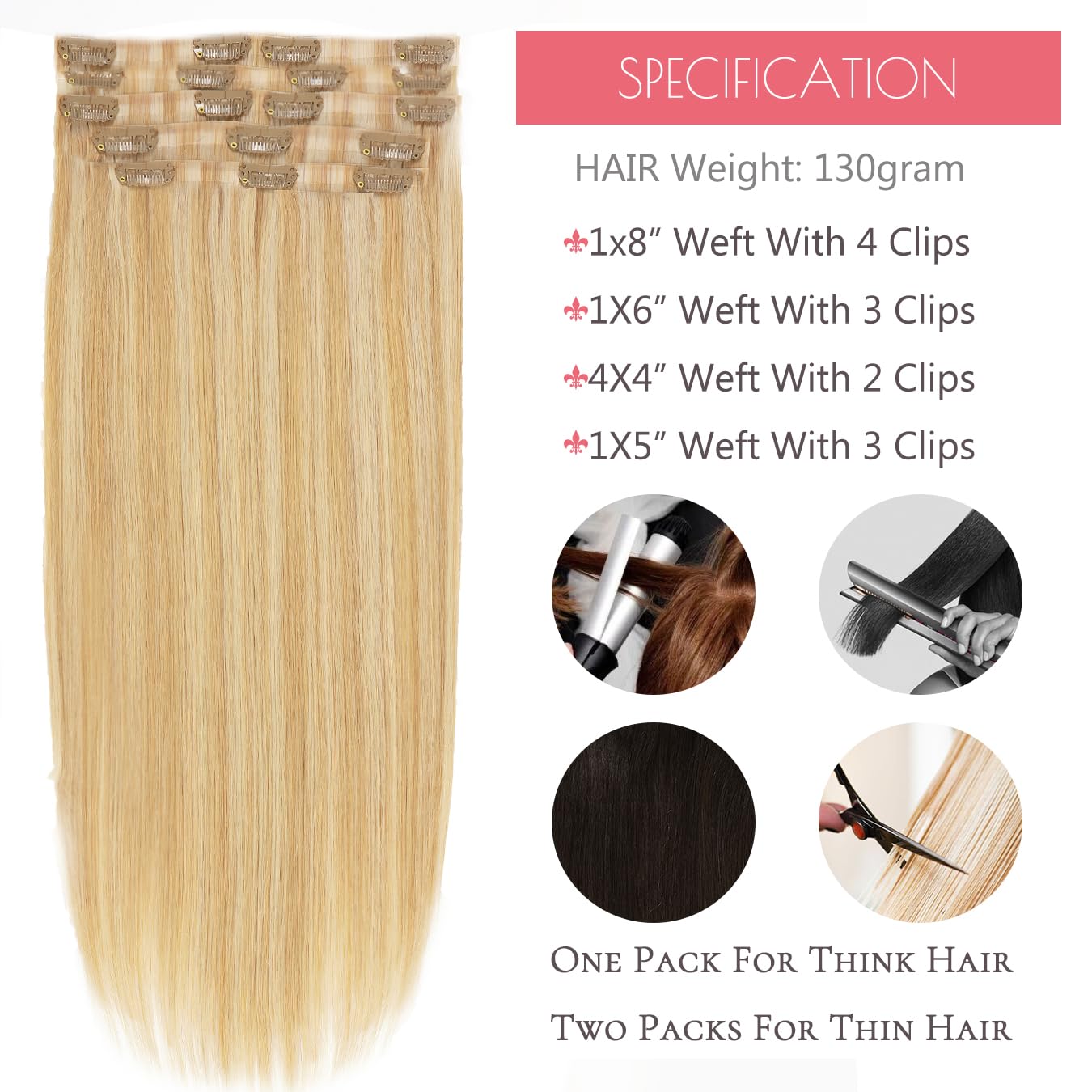 Loxxy Human Hair Clip In Extensions Thin Pu Weft Highlight Golden Brown Mixed With Platinum Blonde Invisible Seamless Clip In Ha