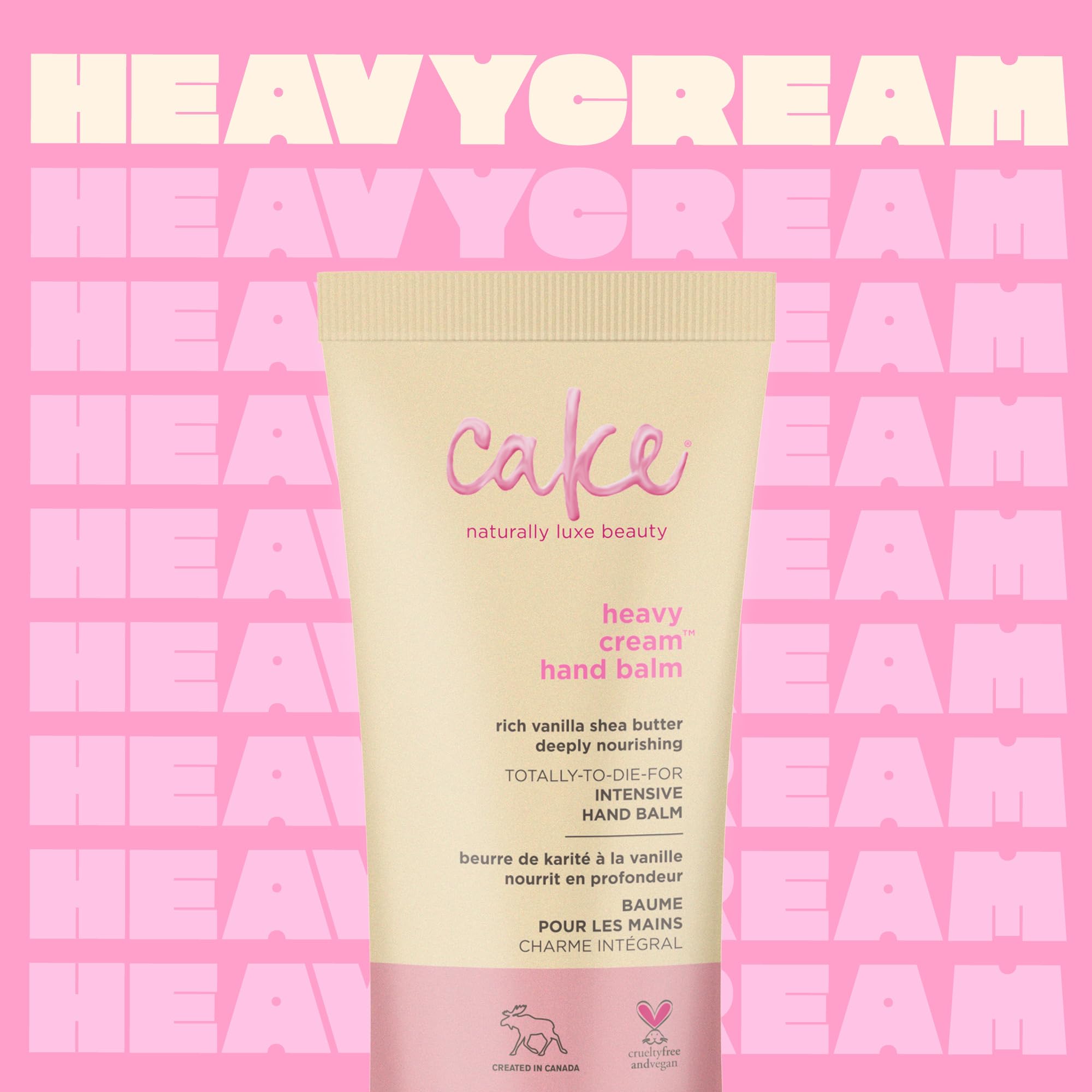Cake Beauty Hand Cream, Heavy Cream - Intensive Hand Repair Balm - Rich Moisture - Shea Butter & Aloe Vera - For Dry Hands - Tra