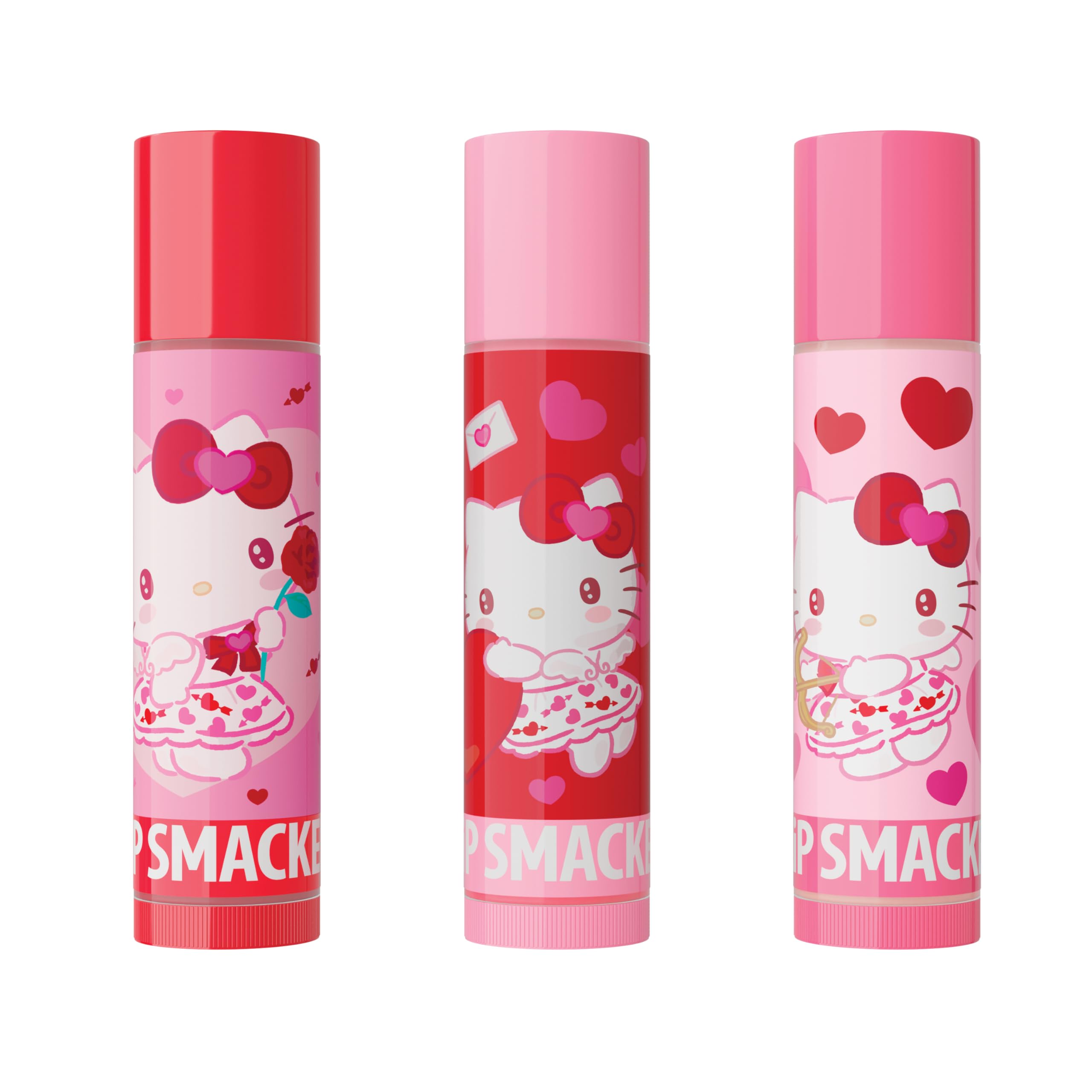 Lip Smacker Hello Kitty Lip Balm Trio, Adorable Sanrio Collectible, Moisturizing & Nourishing Fruity Flavors, Mango Pop, Cotton