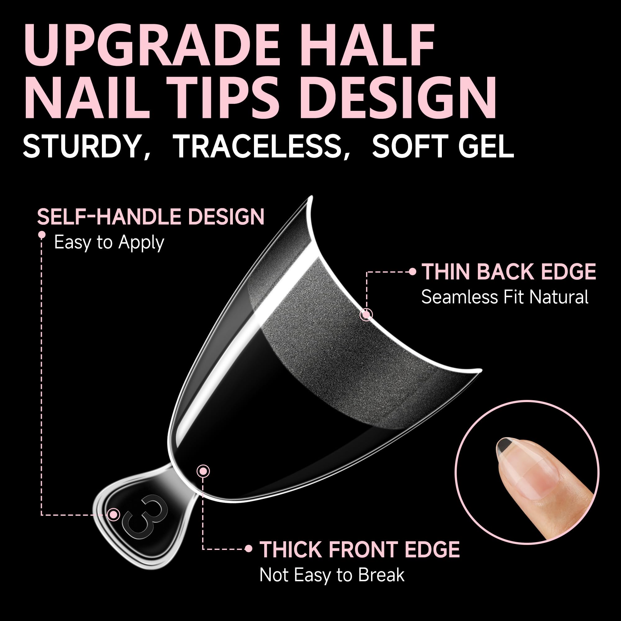 Una Gella Extra Short Almond Nail Tips Half Cover - Soft Gel Short Almond Shape Nail Tips Matte 216Pcs Clear Gelly Almond Gel X