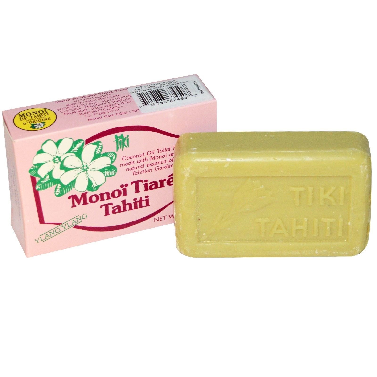 Monoi Tiare Tahiti Ylang Ylang Coconut Oil Toilet Bar Soap - 4.55 Oz