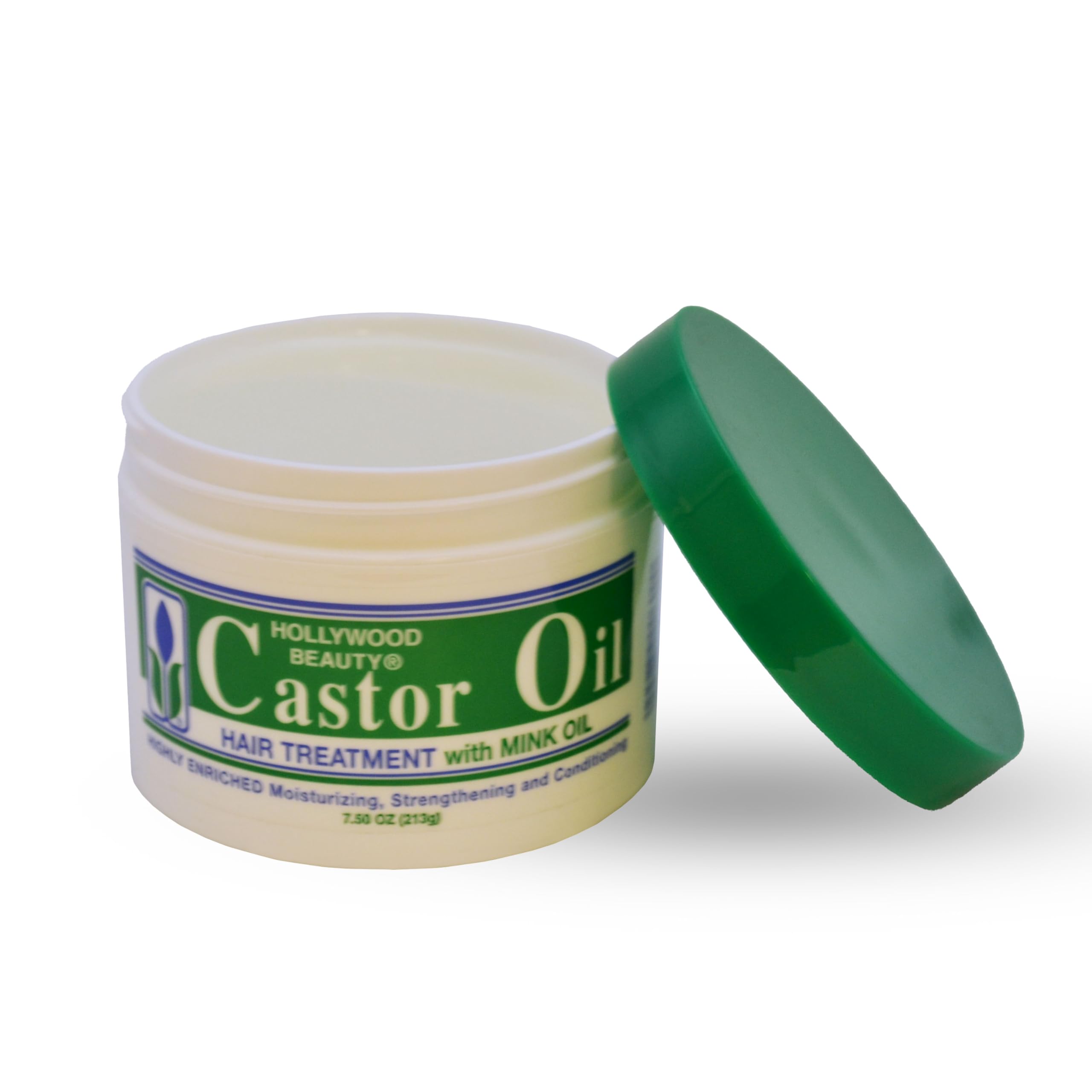 Hollywood Beauty Castor Oil Hair Treatment with Mink Oil, 7.5 Ounce, White, Model HB-600/6