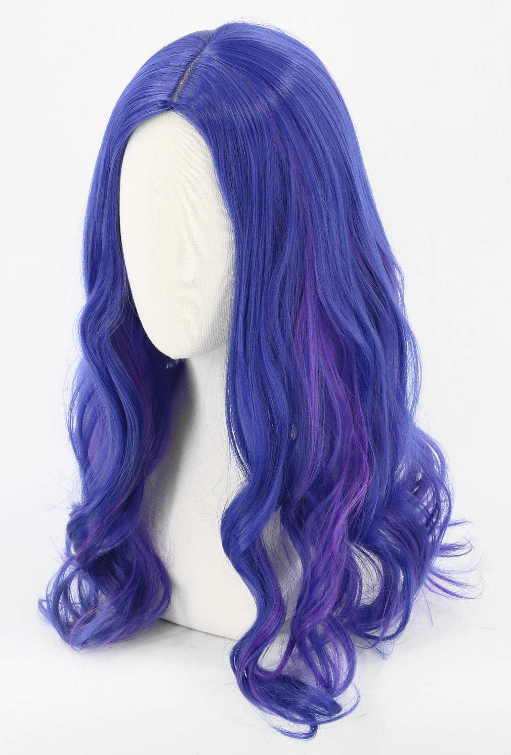 Topcosplay Kids Wig For Girls Blue And Purple Wig Halloween Costume Cosplay Wig Long Wavy