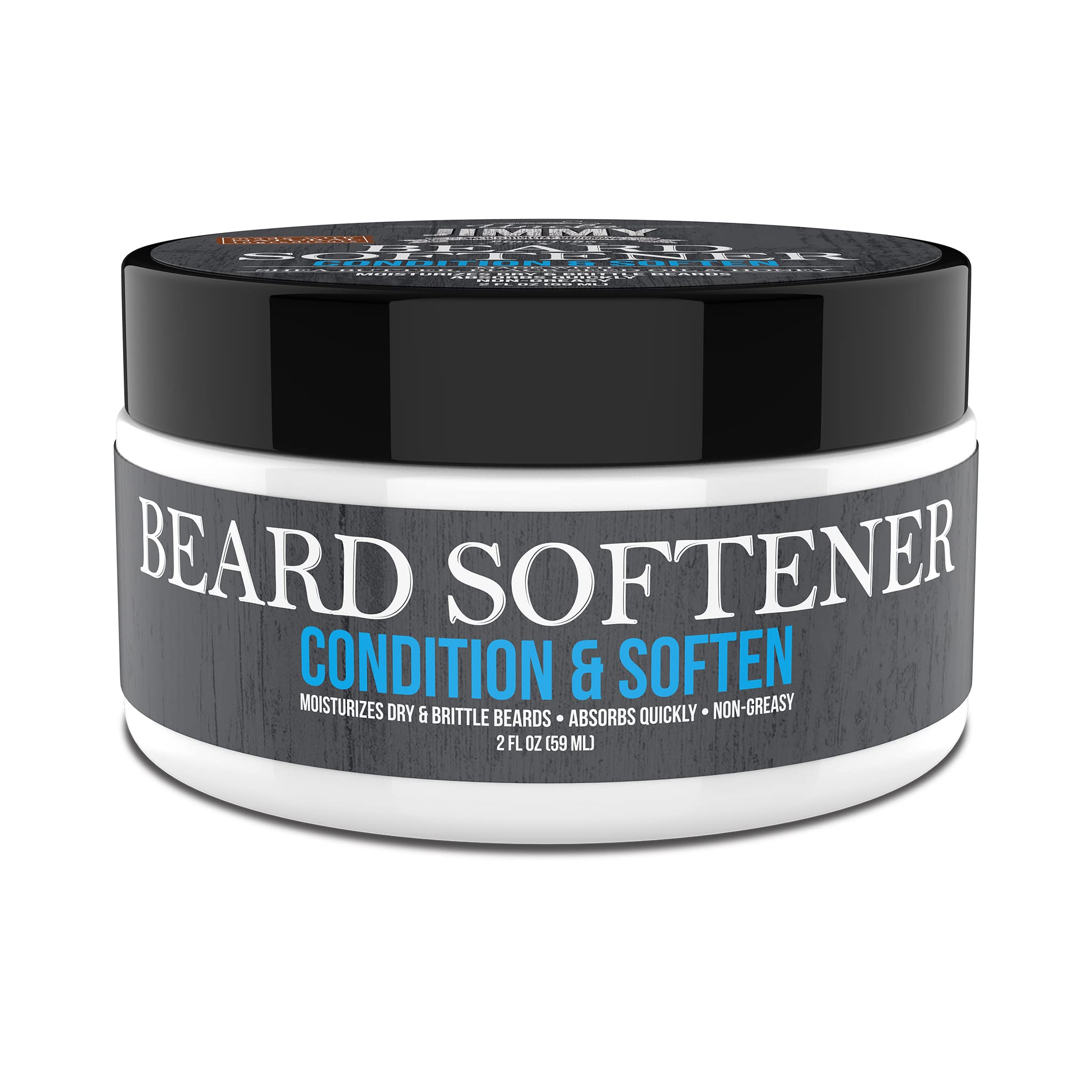 Uncle Jimmy Beard Softener Balm for Men - Hydrates & Tames Flyaways - 2 Fl Oz - White - Model BE81124