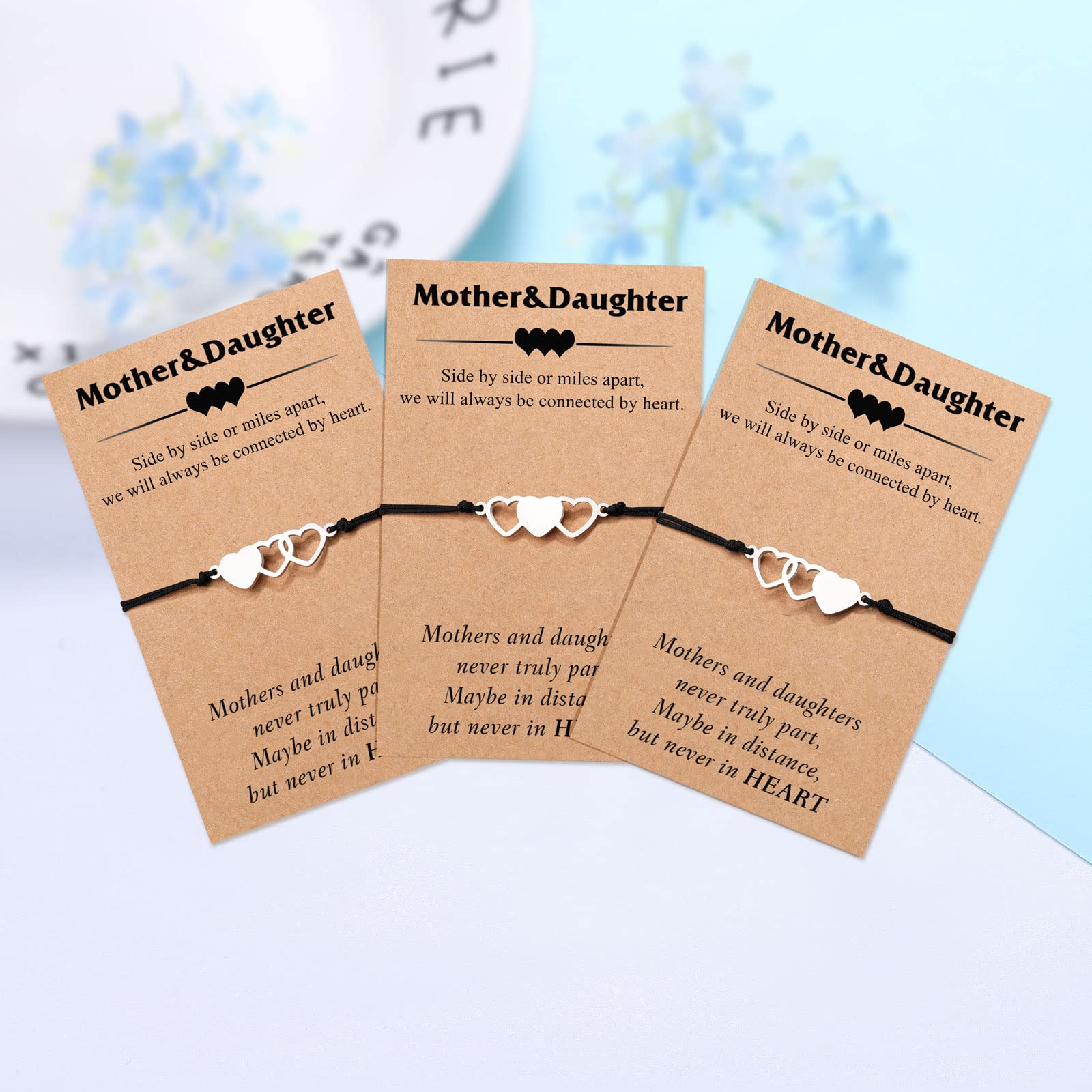 UNGENT THEM Back to School Stuff Mommy and Me Mother Daughter Bracelets Daughter Gifts from Mom First Day of School Bracelet Bir