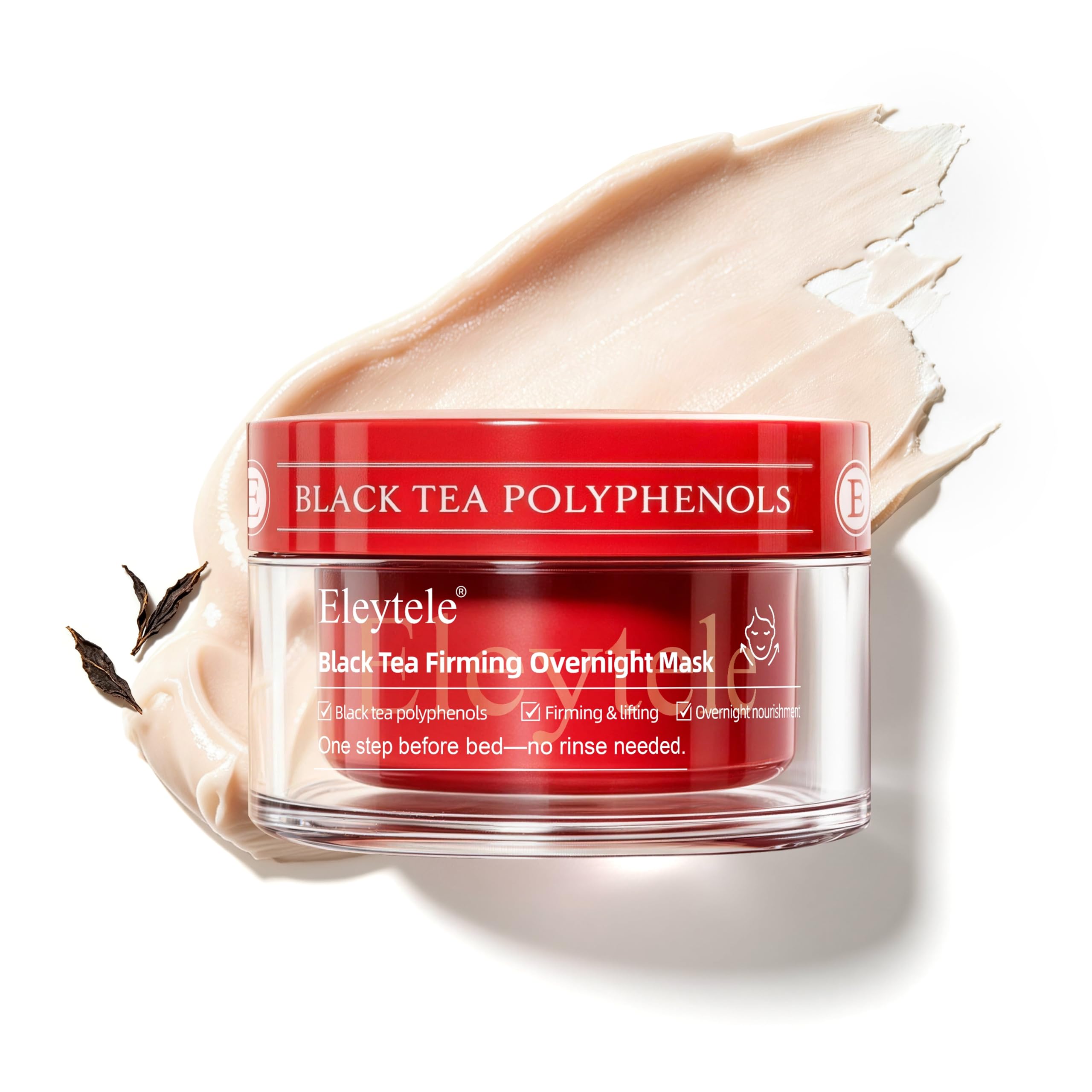 eleytele Korean Black Tea Overnight Face Mask, 3.38 oz