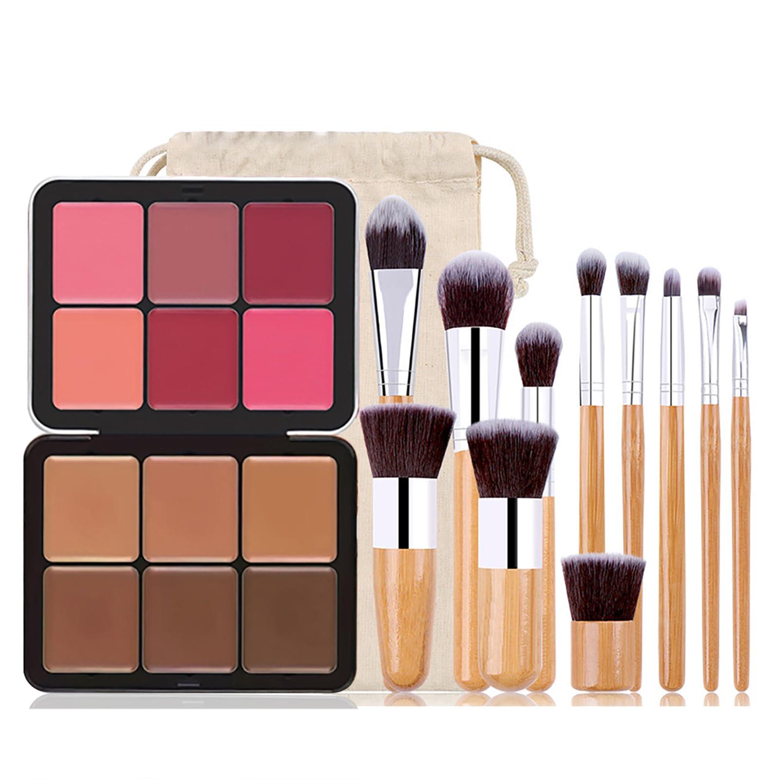 6 Colors Cream Concealer And Face Blush Palette, Fantasyday Long Lasting Full Coverage Conceals Corrects Foundation Camouflage C