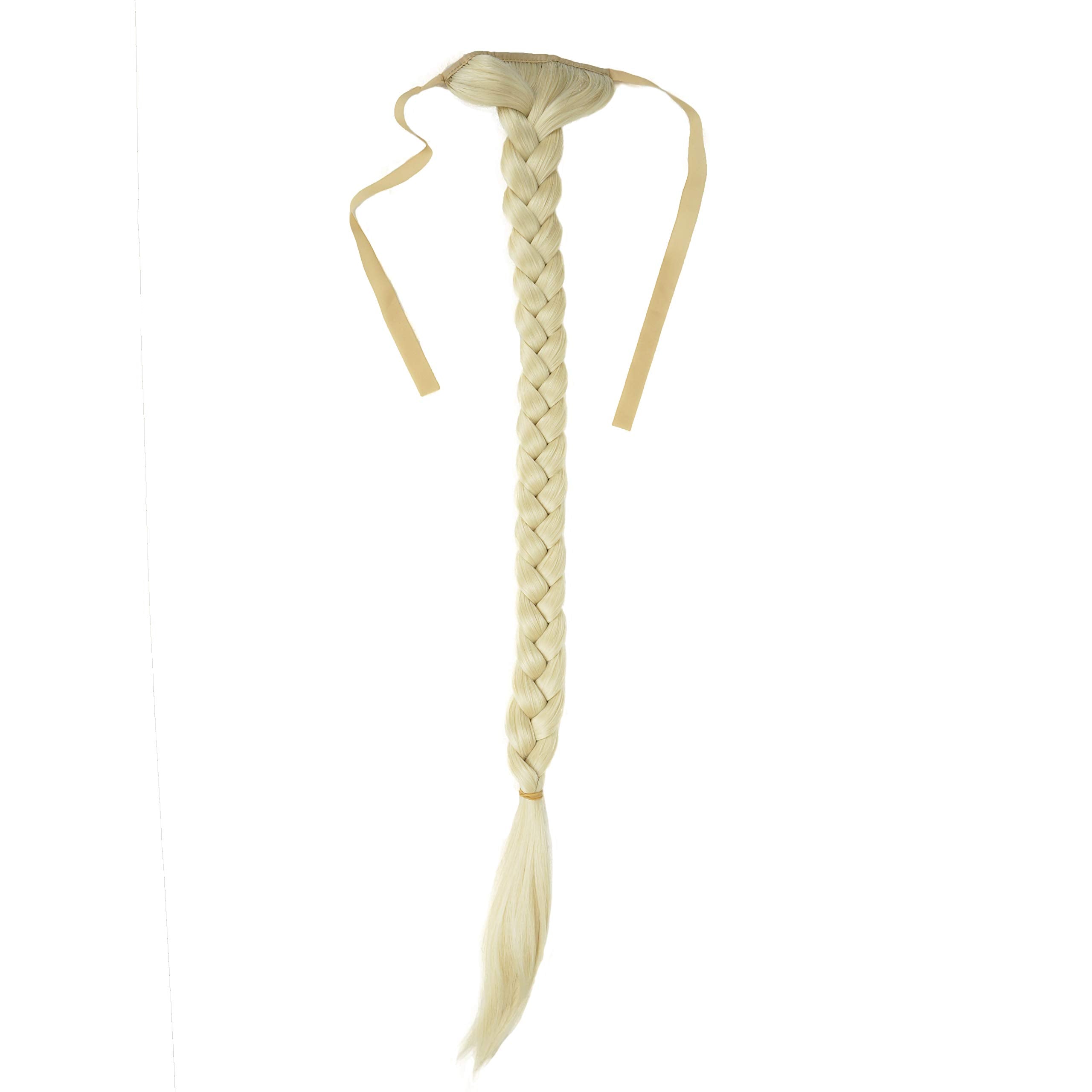 Lydell 24'' Long Fishtail Braid Wrap Around Ponytail Extension Synthetic Hairpiece #613 Blonde