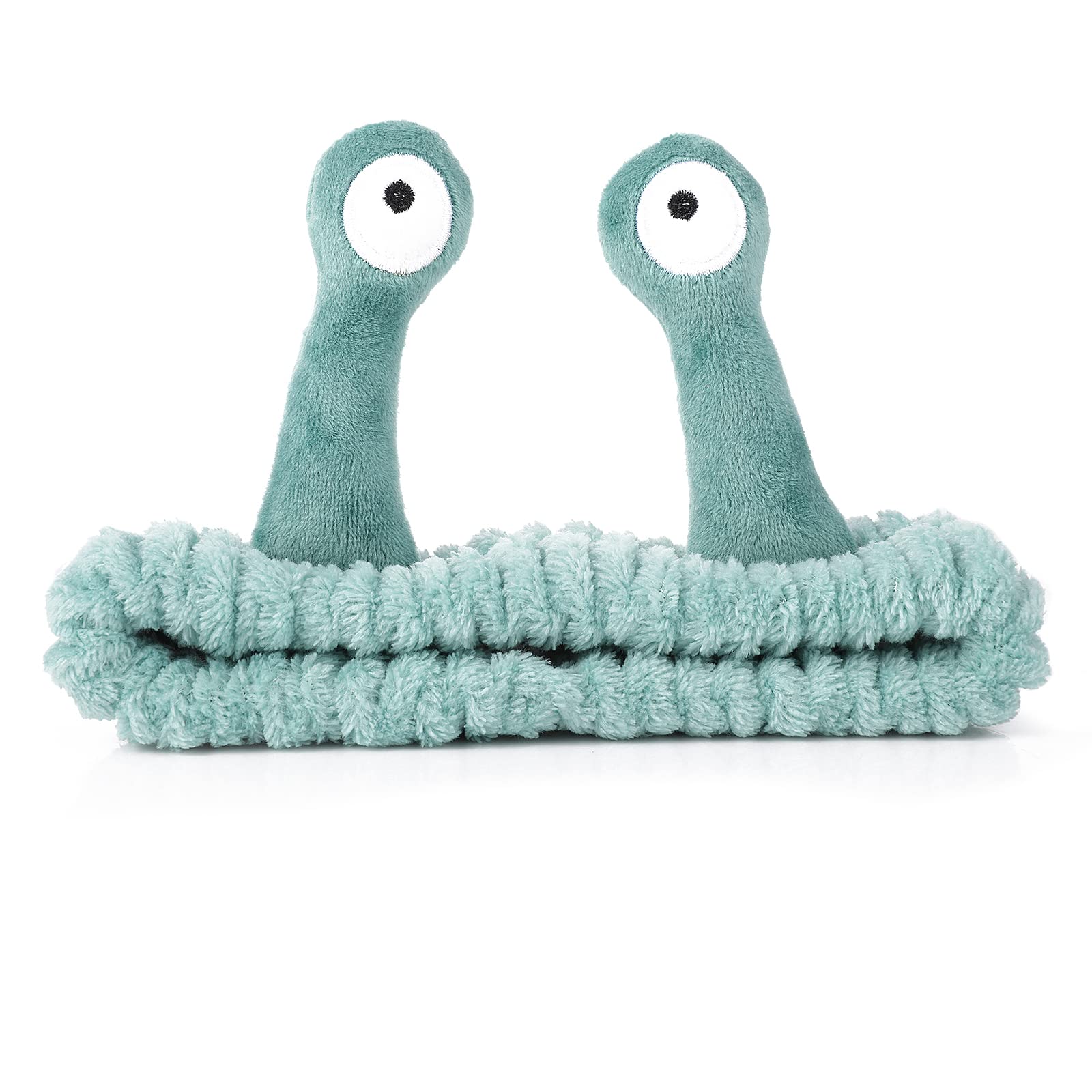 Molain Face Wash Headband, Palm and Snail Spa Hair Bands Makeup Headbands Women Cartoon Cute Coral Fleece Elastic Headband Creat