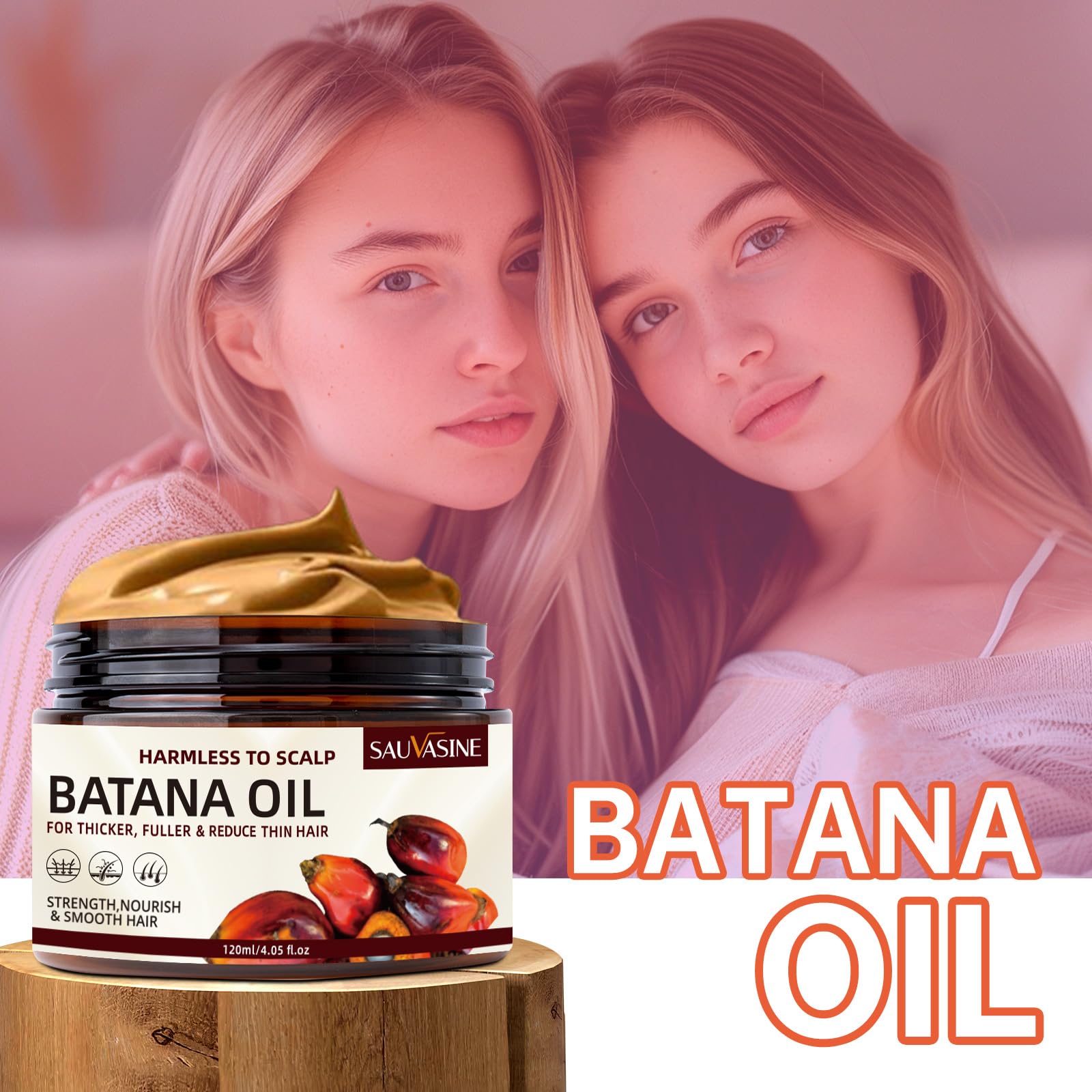 Lanthome Batana Oil For Hair Growth, Natural Dr. Sebi Hair Oil - Prevents Hair Loss, Eliminates Split Ends, Repairs Damaged Hair