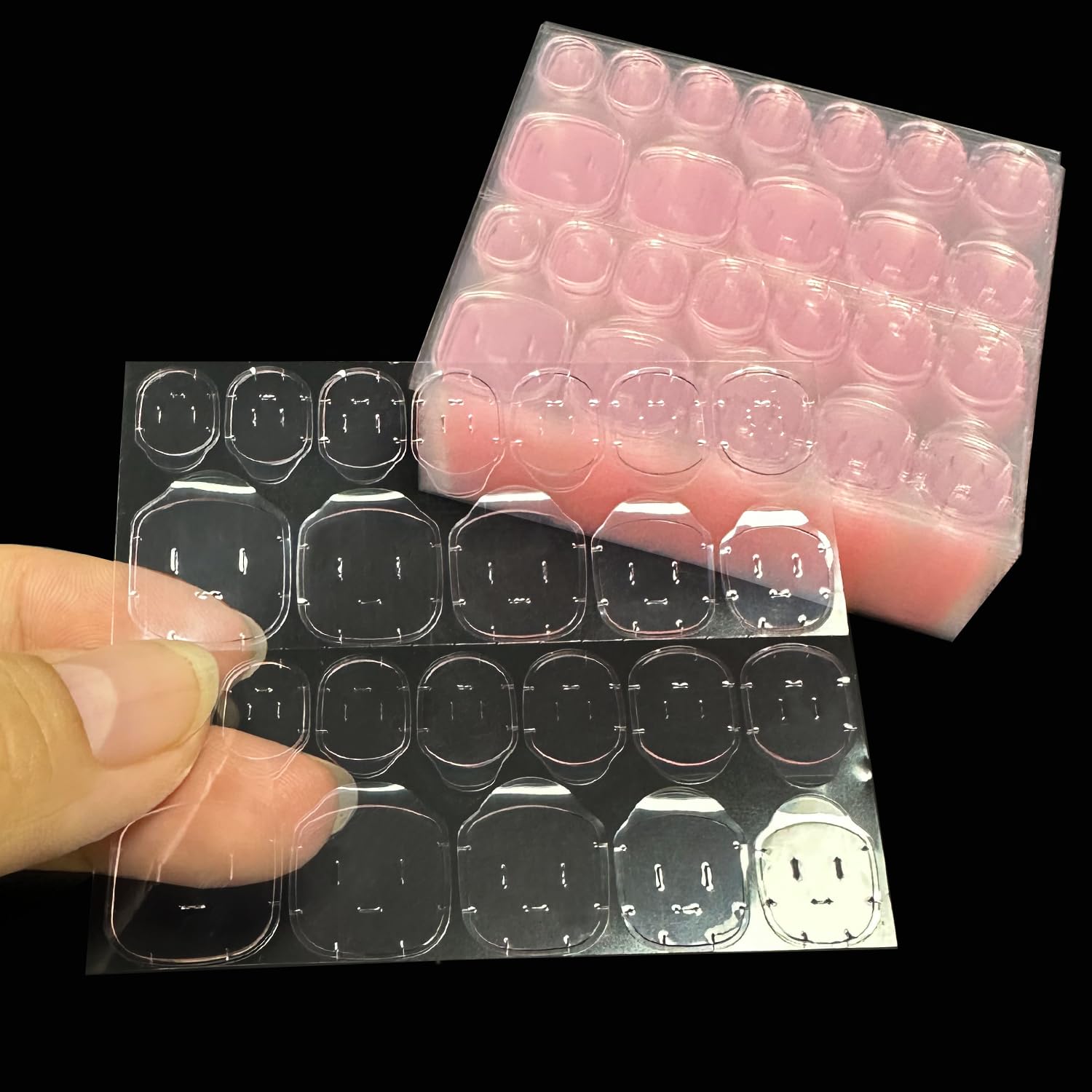 Sawvolker 50 Sheet Nail Adhesives Stickers For False Nail Tips,Jelly Nail Glue Double Sided Nail Adhesive For Press On Nails Sti
