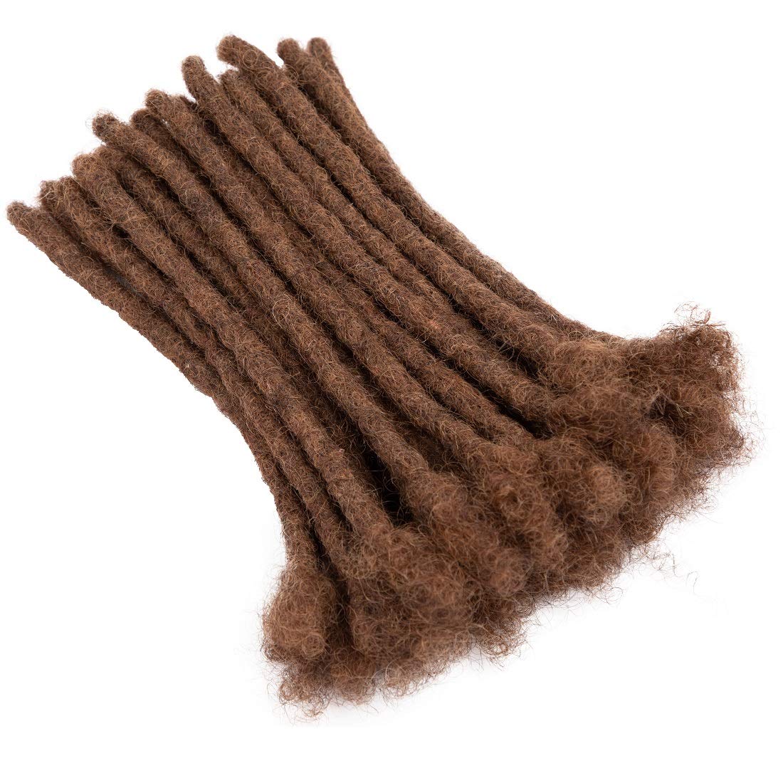 Teresa Medium 0.8Cm & Small 0.4Cm Width 8 Inch 70 Strands 100% Human Hair Dreadlock Extensions For Man/Women,Full Head Handmade