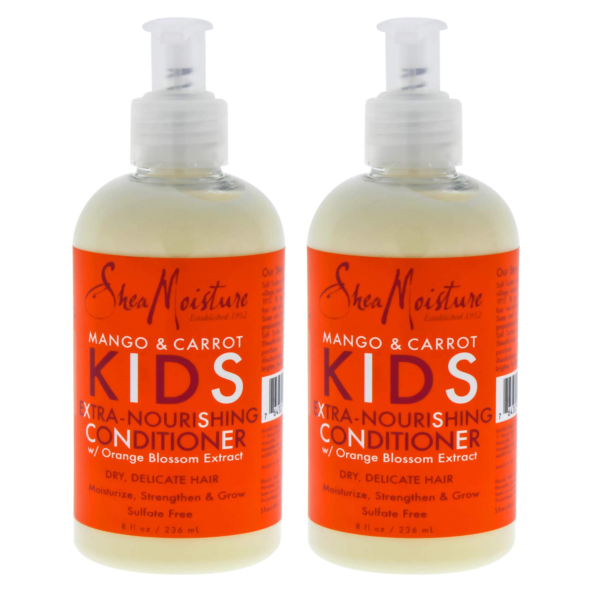 Shea Moisture Kids Conditioner 8 Ounce Mango/Carrot Extra Nourishing (236Ml) (2 Pack)