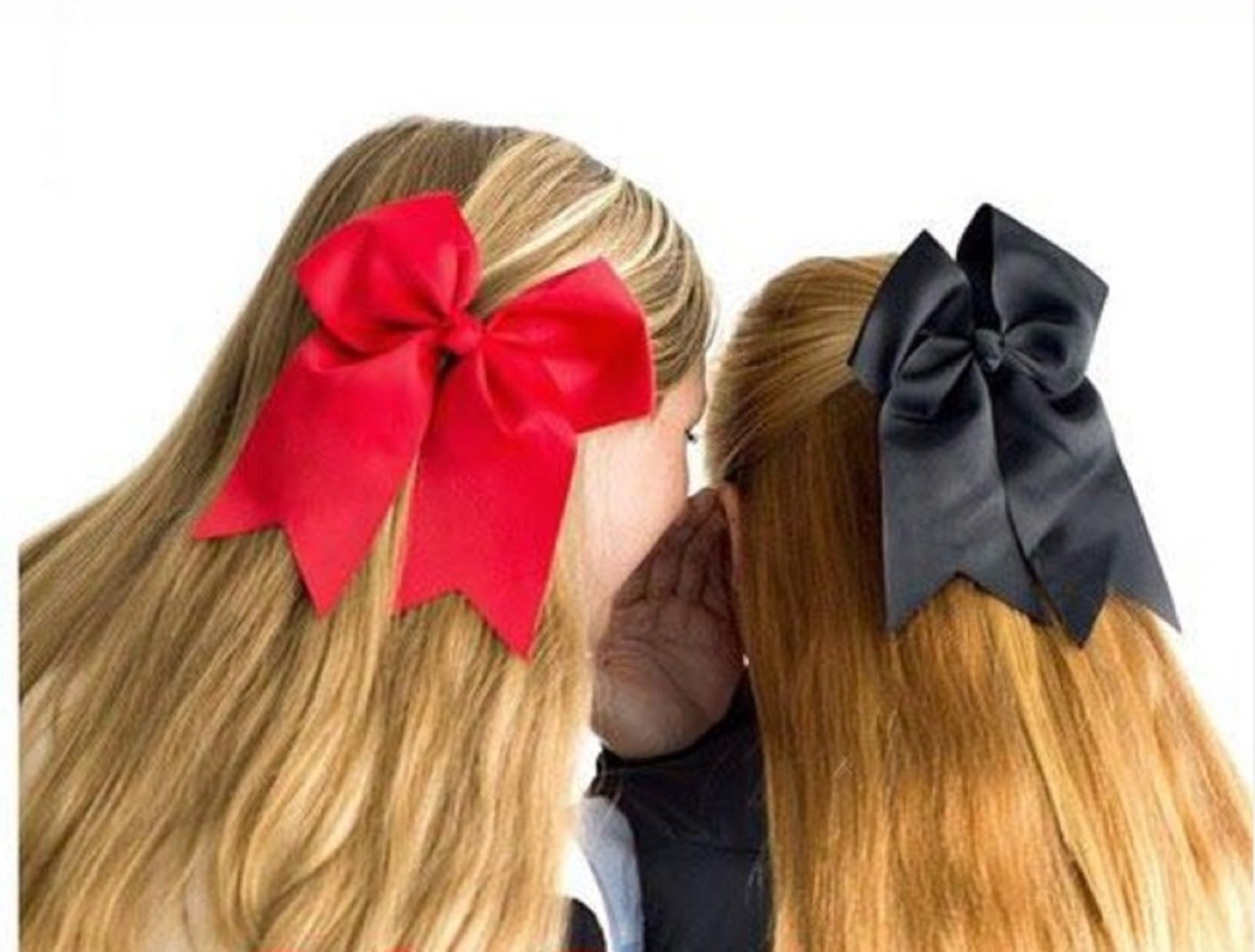 Cheer Bows Black Cheerleading Softball - Gifts For Girls And Women Team Bow With Ponytail Holder Complete Your Cheerleader Outfi