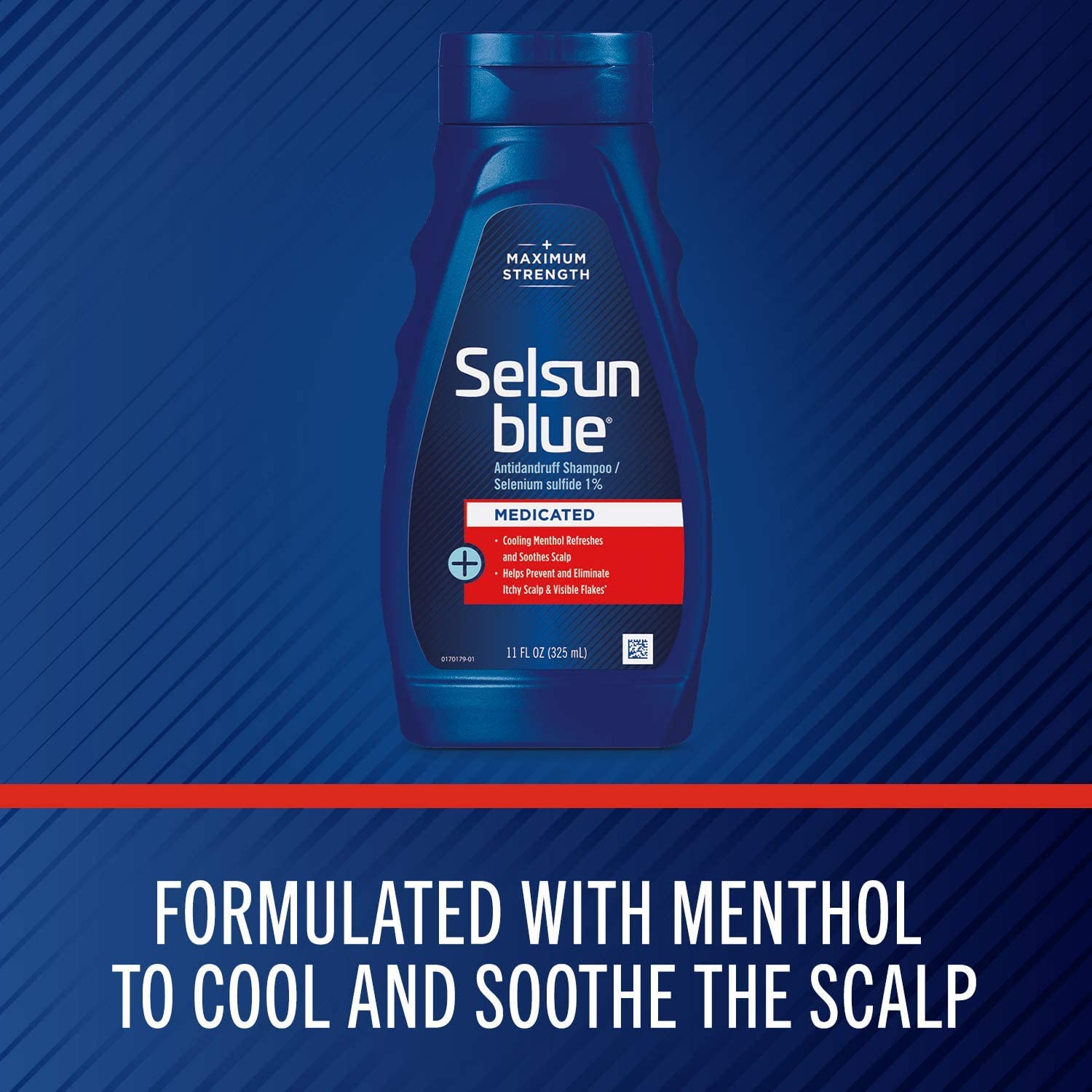 Selsun Blue Men's Care Medicated Antidandruff Shampoo, Maximum Strength, 11 fl. oz., Model 60611