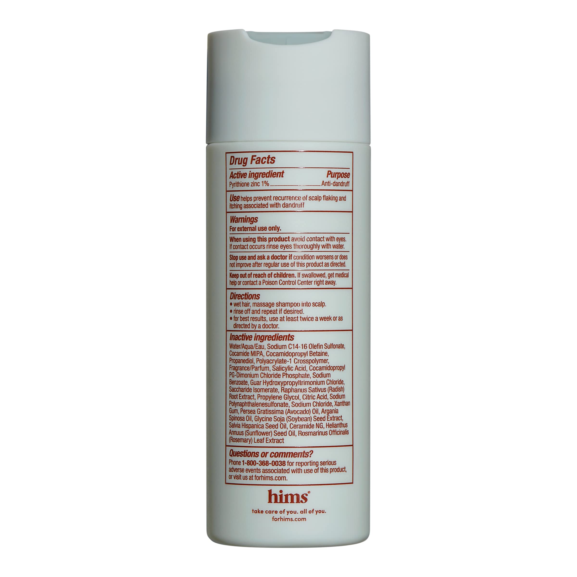 Hims Dandruff Detox Shampoo - Dermatologist Formulated For Dry, Oily, Itchy, Flaky Scalp Shampoo With 1% Zinc Pyrithione, Argan