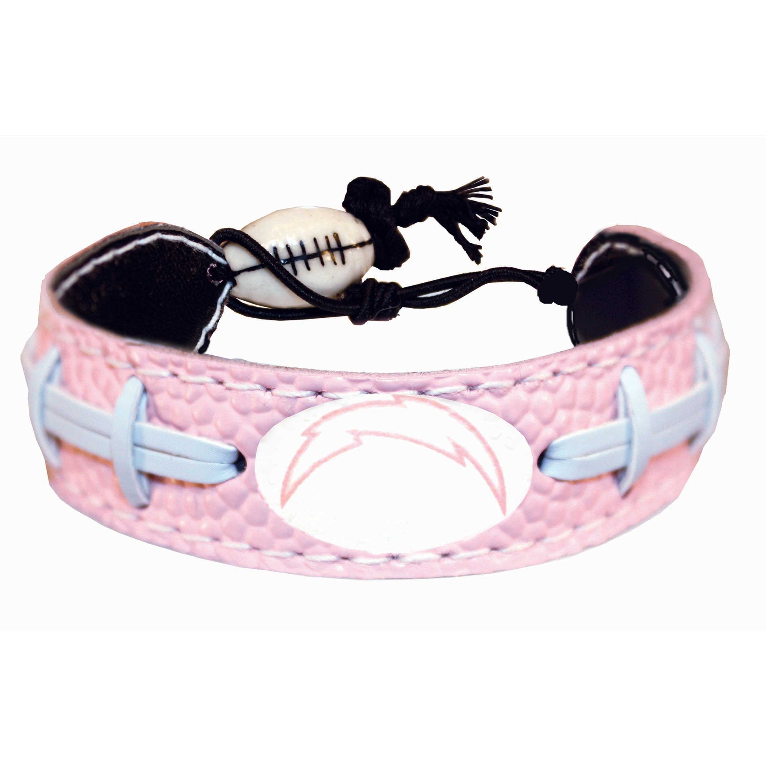 San Diego Chargers Pink NFL Football Bracelet