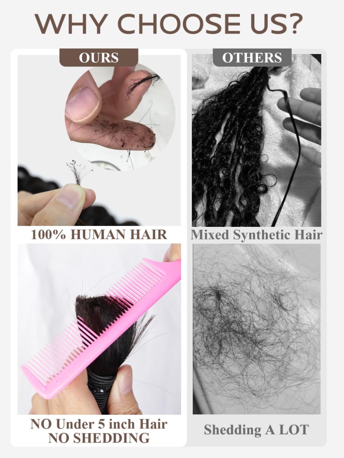 1 Bundle 50G 18 Inch Chocolate Brown Braiding Hair Deep Water Wave Bulk Human Hair For Braiding Brazilian Virgin Curly Human Hai