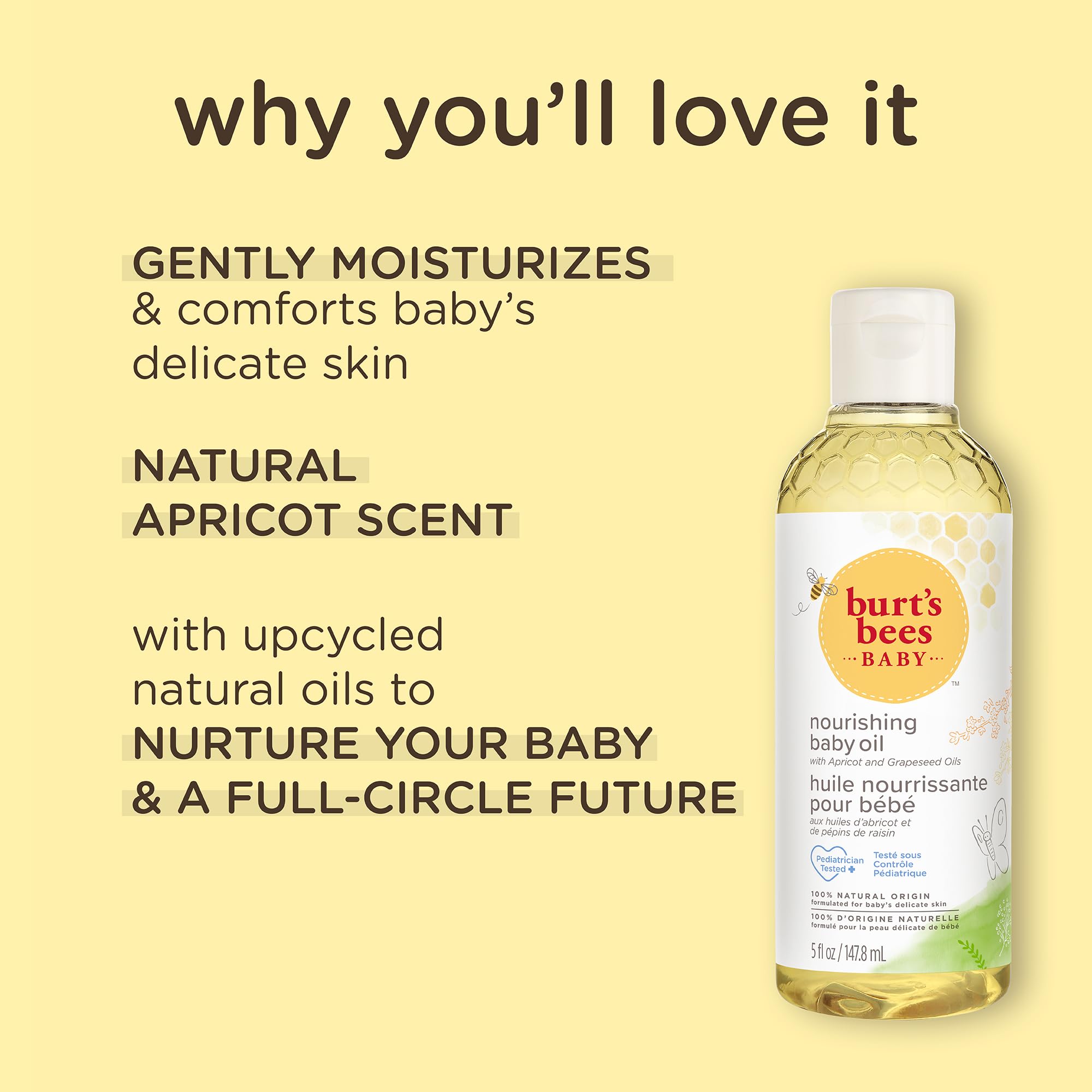 Burts Bees Baby Nourishing Baby Oil, 5 Fz