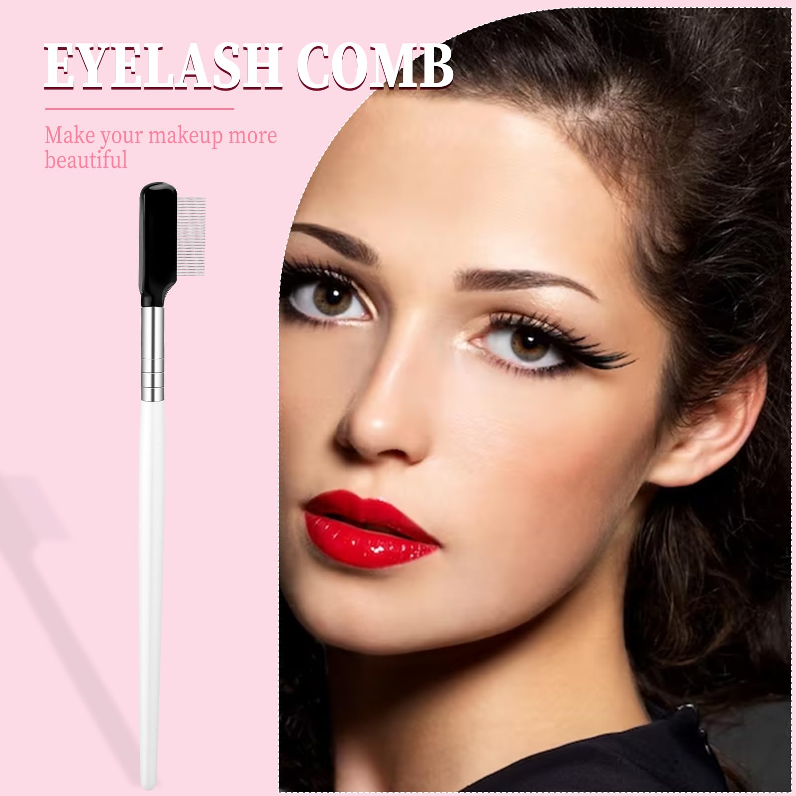 Zeyiyer Eyelash Separator Tool, Eyelash Comb, Professional Eyelash Seperator, Eye Lash Grooming Comb, Metal Eyelash Comb For Eye