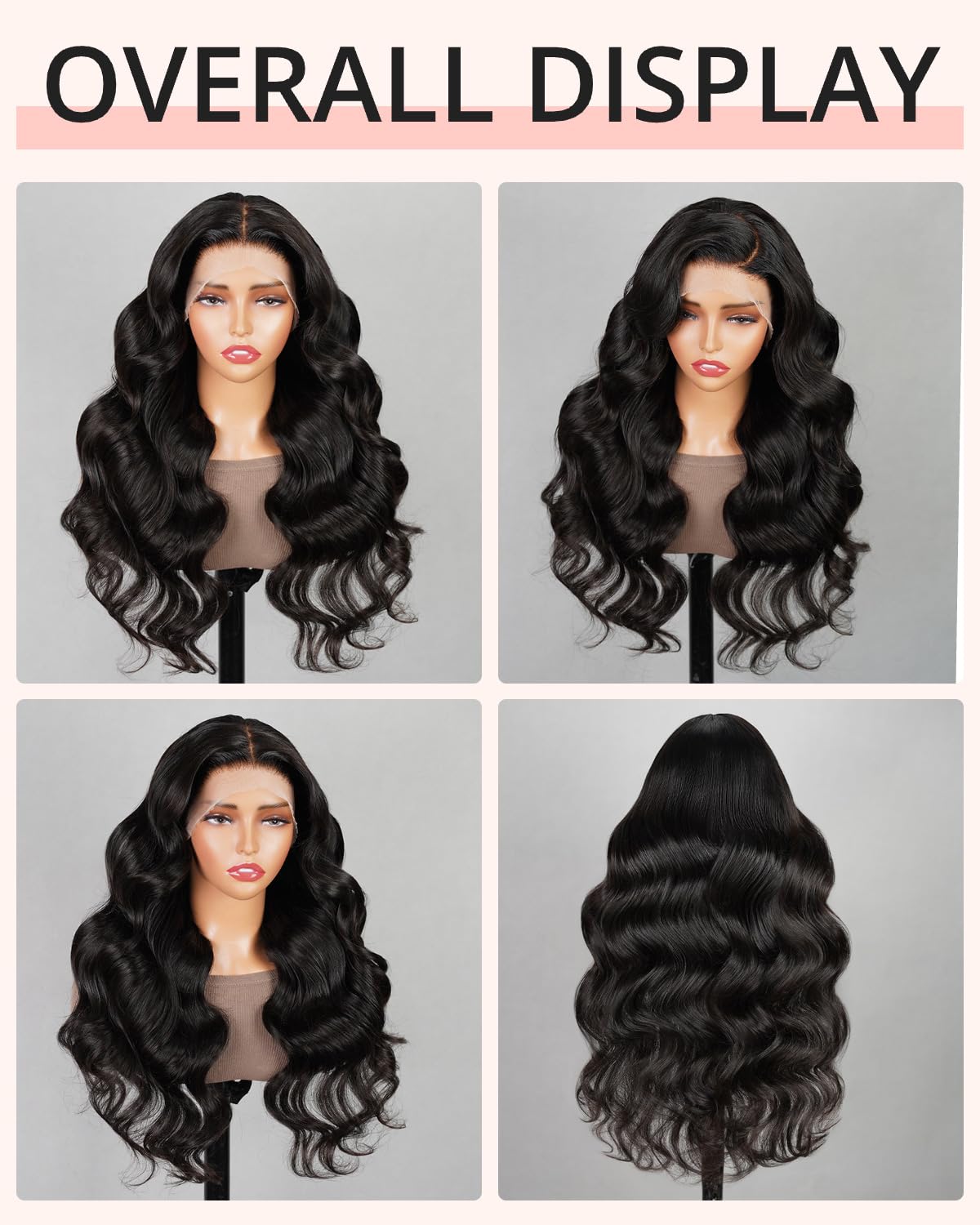 Megalook 13X4 Lace Front Wigs Human Hair Pre Plucked Upgraded 12A Body Wave Lace Front Wigs Human Hair 220% Density Hd Frontal W