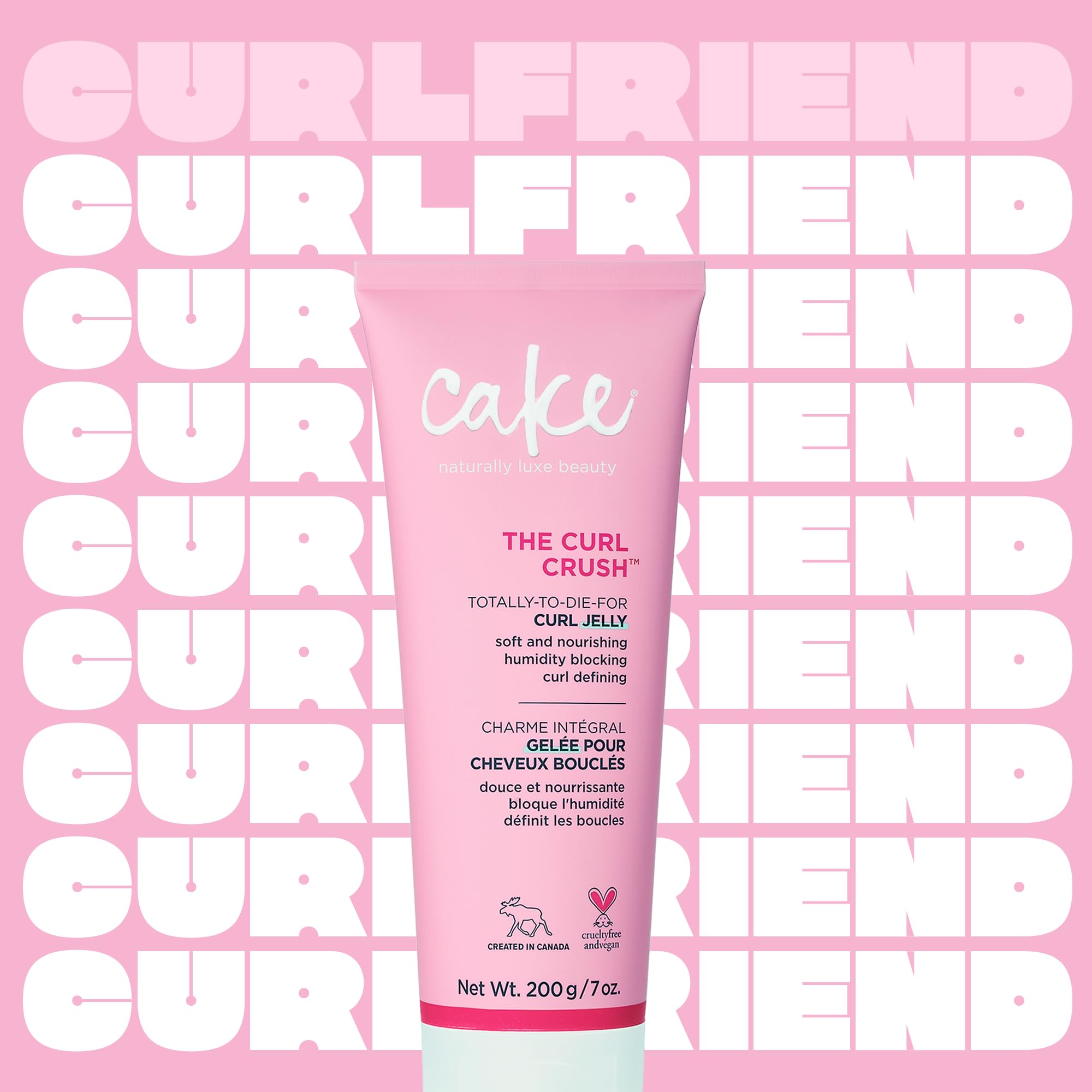 Cake Beauty Curl Jelly, The Curl Crush - Moisturizes & Nourishes Curls - Lightweight For Soft Hold & Shiny Finish - Humidity Blo