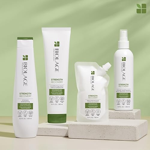 Biolage Strength Recovery Leave-In Conditioner Spray  Hair Repairing Heat Protectant & Detangler  Strengthens & Prevents Damage