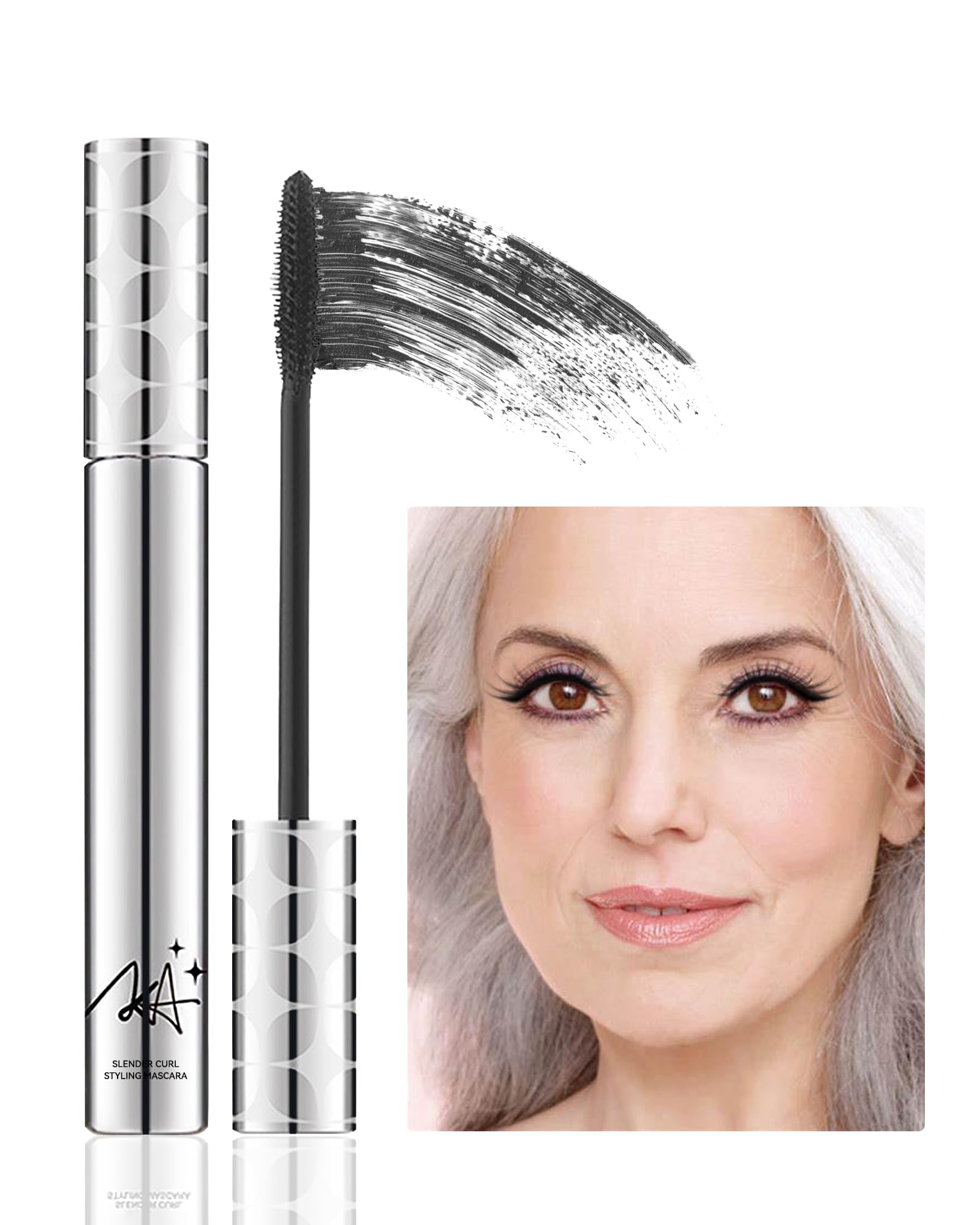 Mascara For Older Women 60 Plus, Black Mascara Volume And Length For Mature Women With Thinning Lashes, Prime Mascara Waterproof