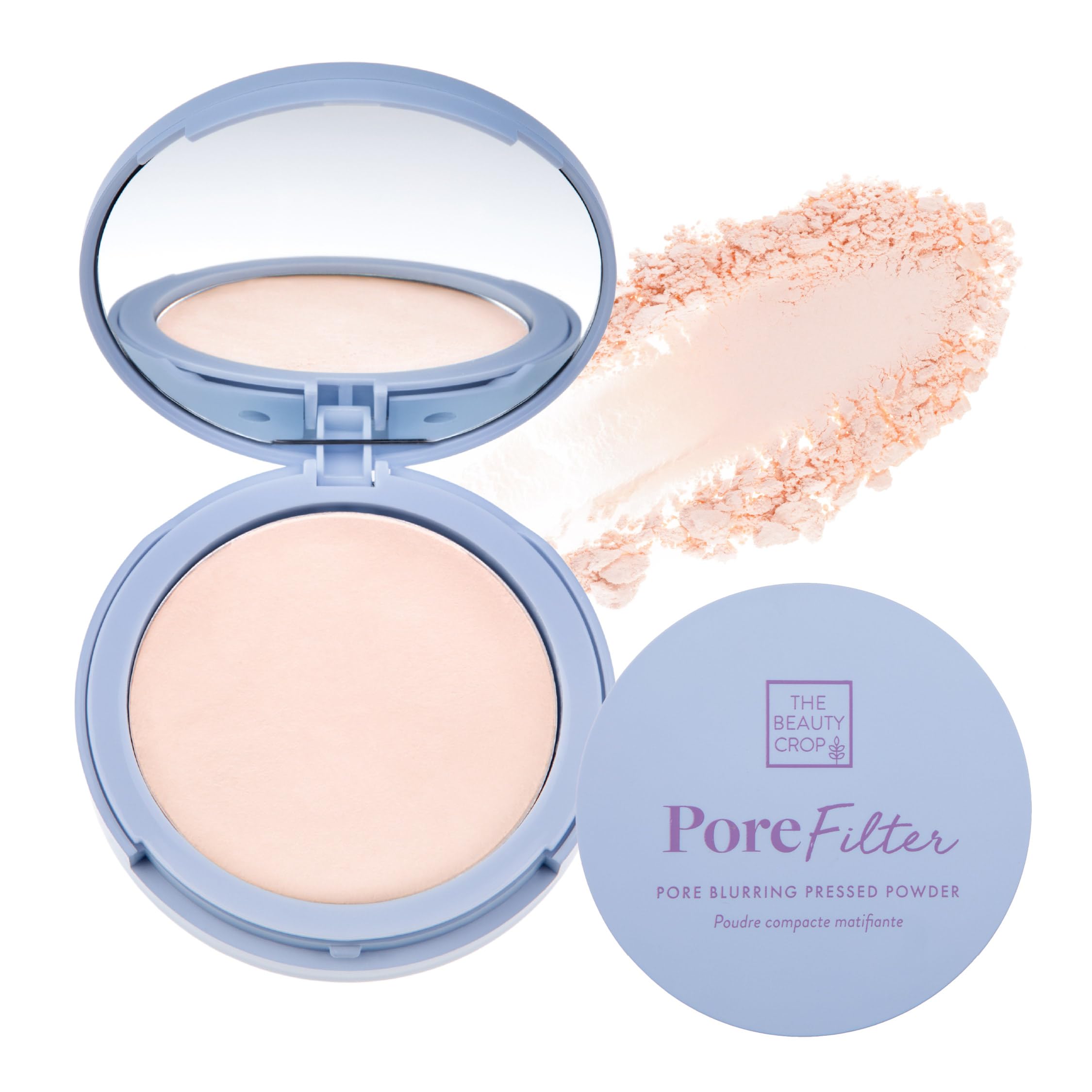 The Beauty Crop PoreFilter Pressed Powder  Blurs Pores & Controls Shine  Peach Shade  0.34 oz