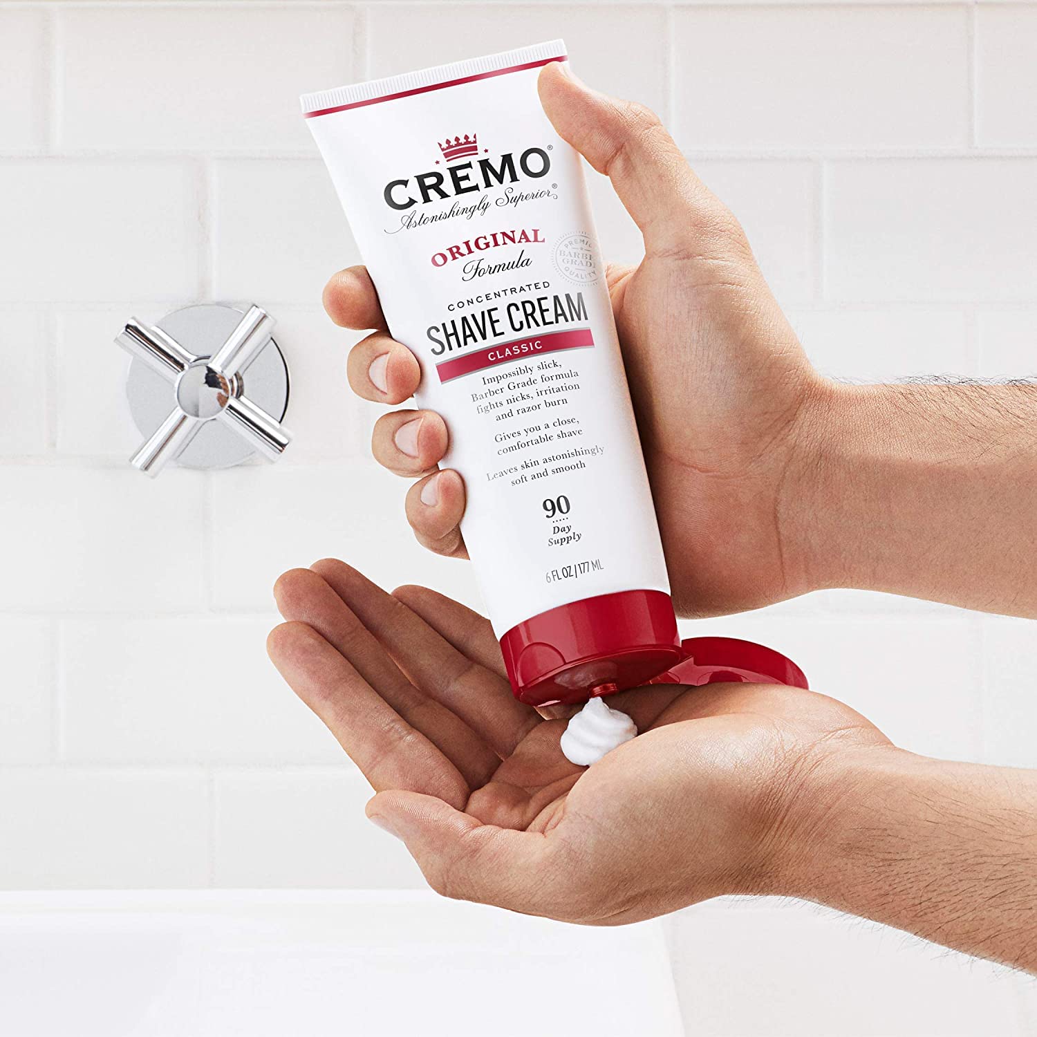Cremo Barber Grade Original Shave Cream, Astonishingly Superior Ultra-Slick Shaving Cream For Men, Fights Nicks, Cuts And Razor