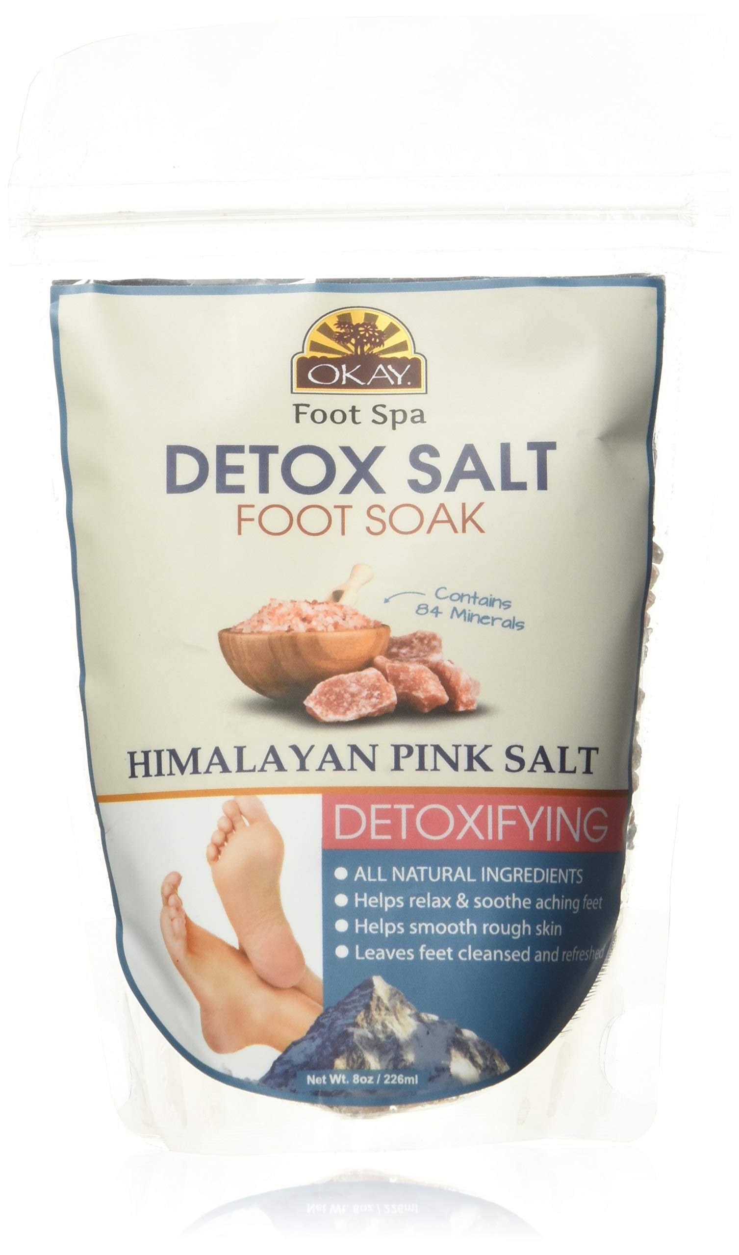 Detox Himalayan Pink Salt By Okay For Unisex - 8 Oz Bath Salt