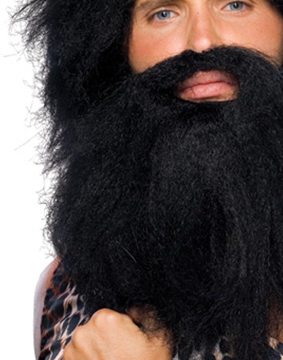 Rubie'S Characters Caveman Beard And Set Wig, Black, One Size