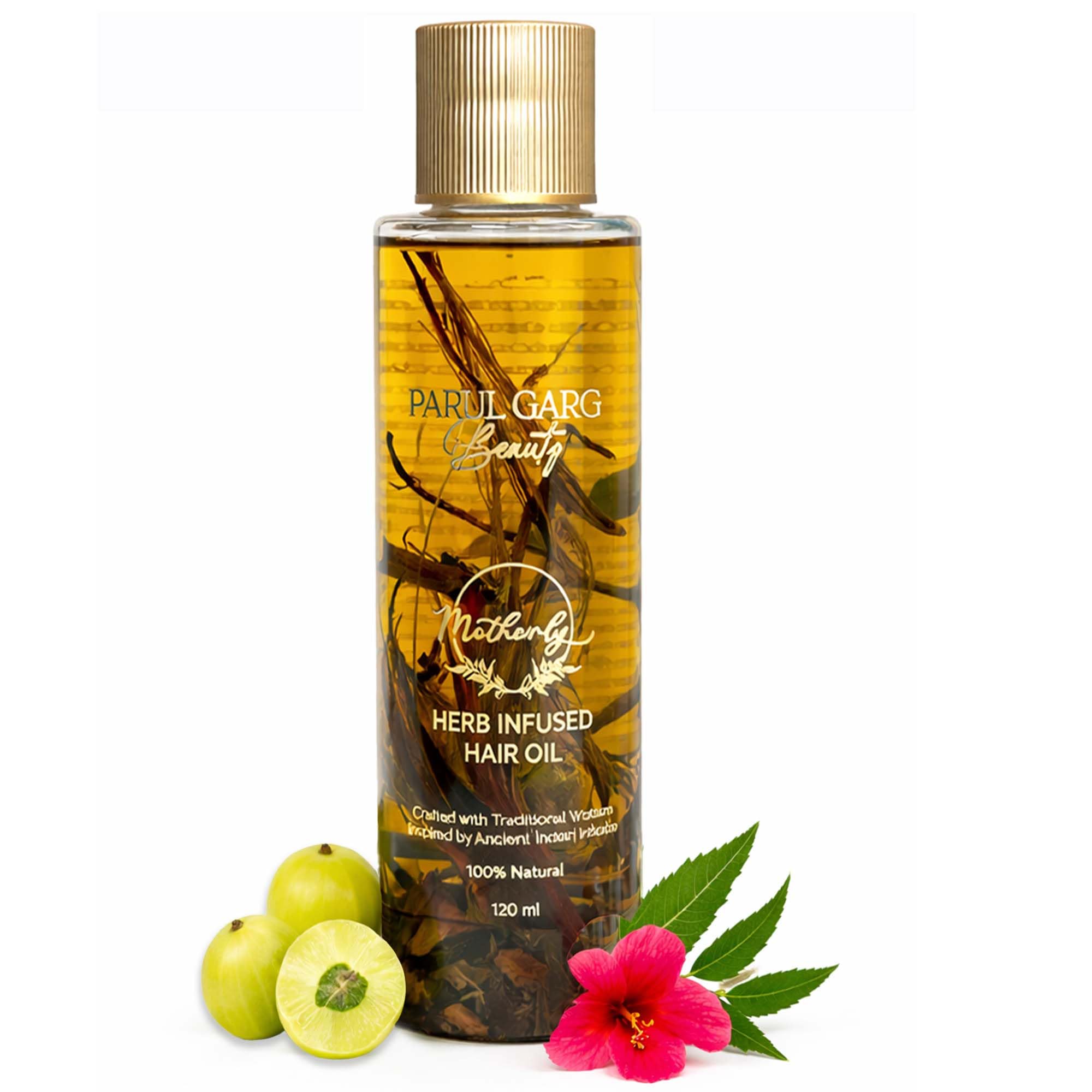 Parul Garg Beauty Motherly Herb Infused Hair Oil | Bhringraj, Amla, Brahmi & 20+ Herbs | Hair & Scalp Nourishment, Dandruff Care